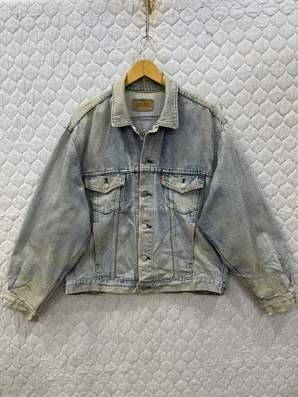 Levi's (Bbb). VINTAGE LEVIS ORANGE TAB DENIM JACKET Size US L / EU 52-54 / 3 - 1 Thumbnail