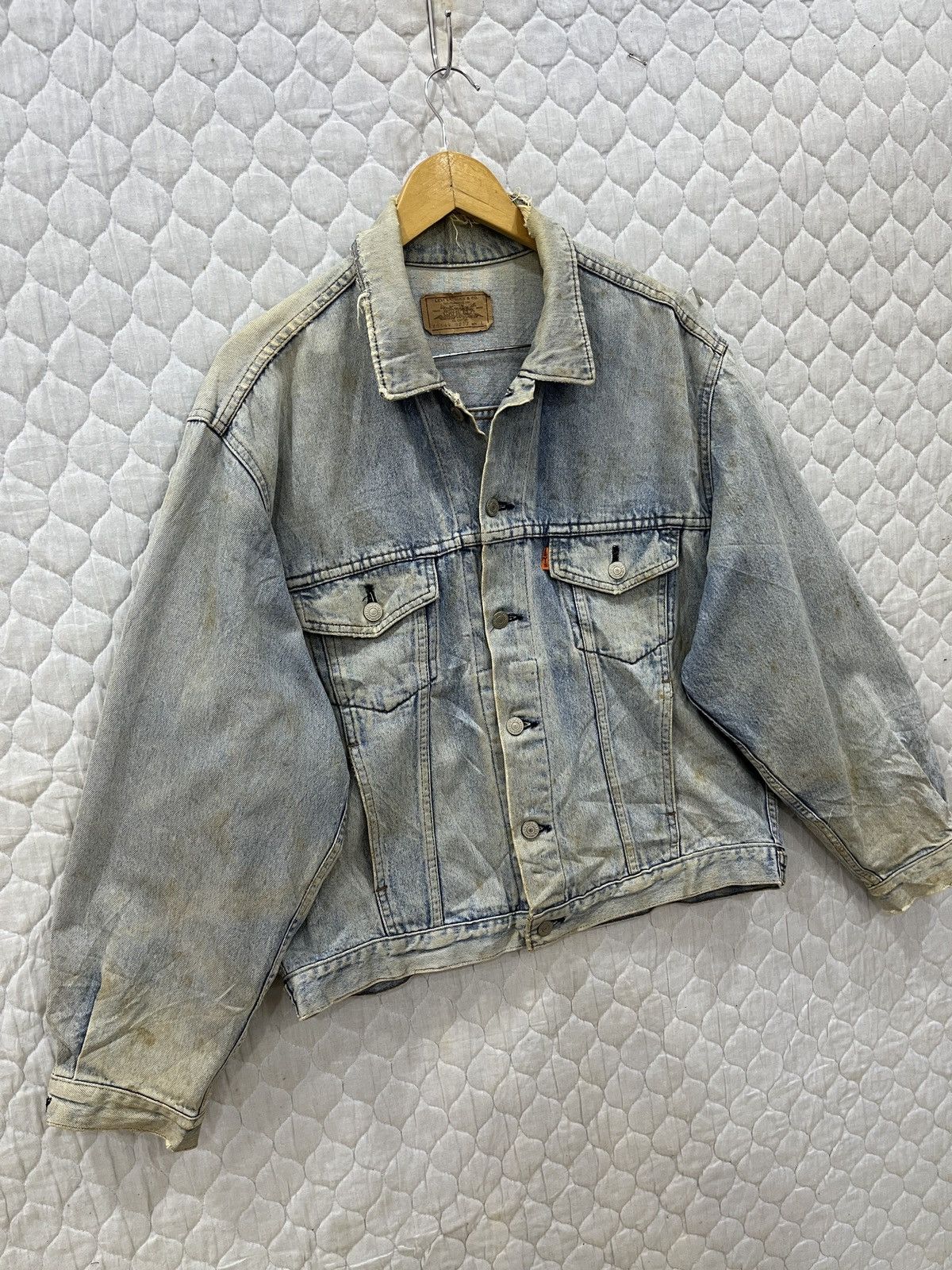 Levi's (Bbb). VINTAGE LEVIS ORANGE TAB DENIM JACKET Size US L / EU 52-54 / 3 - 3 Thumbnail