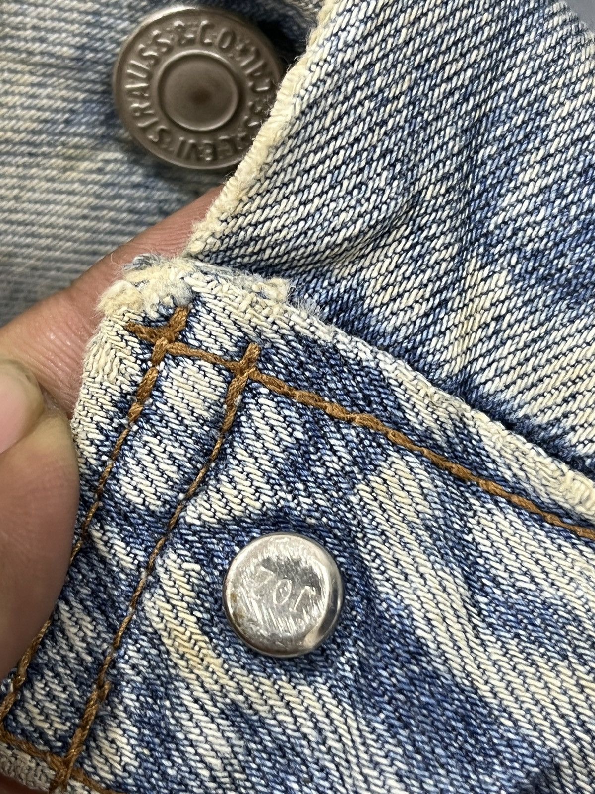 Levi's (Bbb). VINTAGE LEVIS ORANGE TAB DENIM JACKET Size US L / EU 52-54 / 3 - 10 Thumbnail