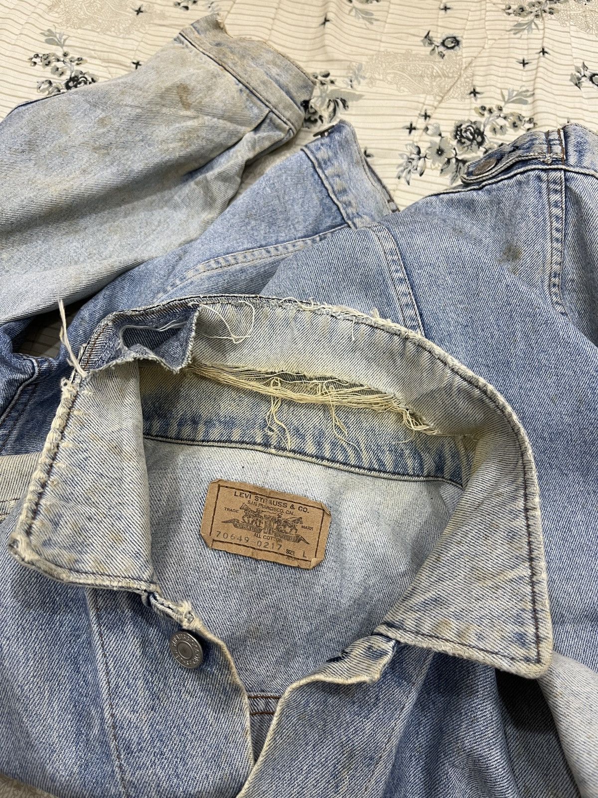 Levi's (Bbb). VINTAGE LEVIS ORANGE TAB DENIM JACKET Size US L / EU 52-54 / 3 - 20 Thumbnail