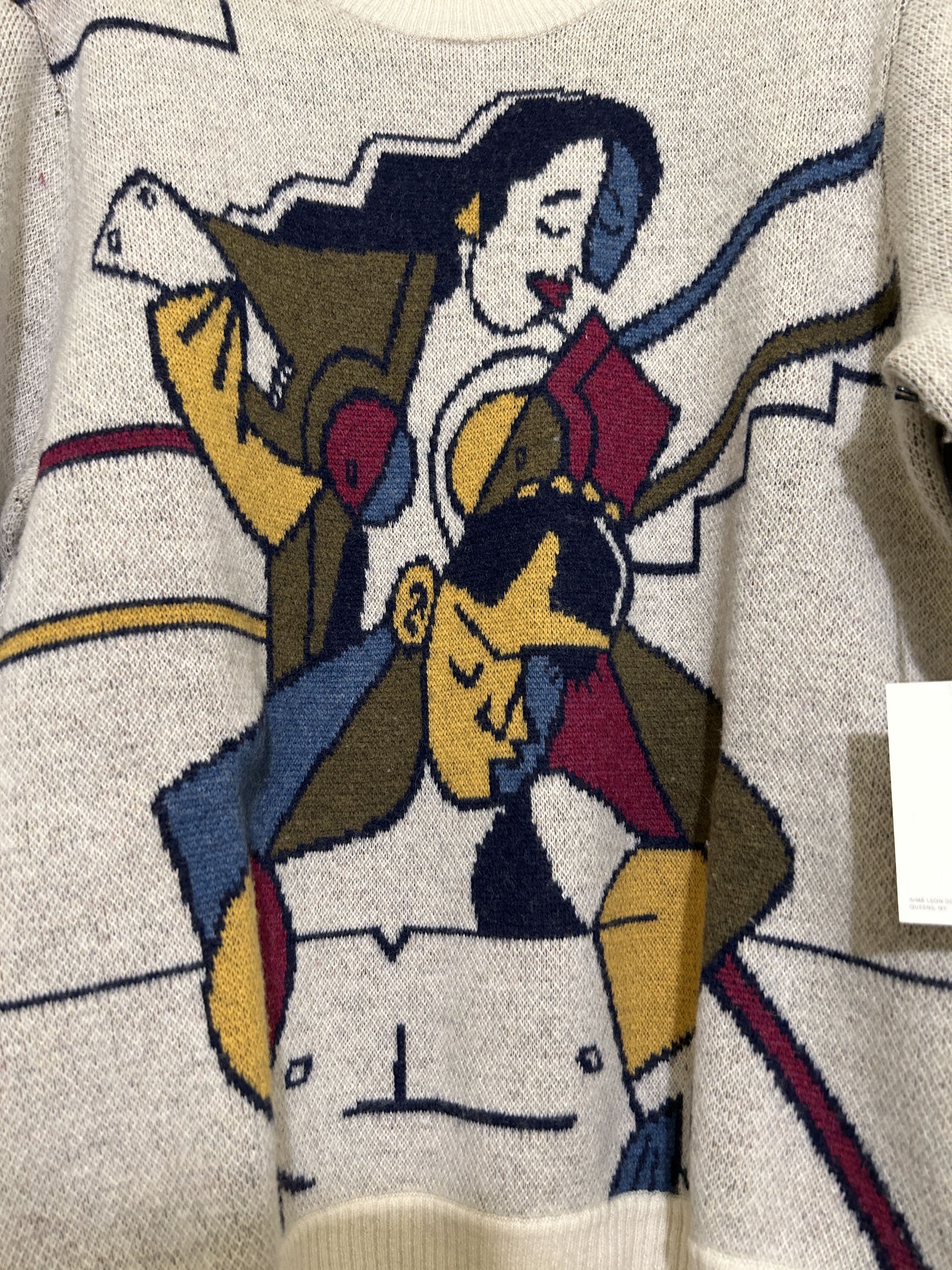 Aime Leon Dore Molina Tape up Sweater Picasso crewneck Wool F/W 20 Size US M / EU 48-50 / 2 - 2 Thumbnail