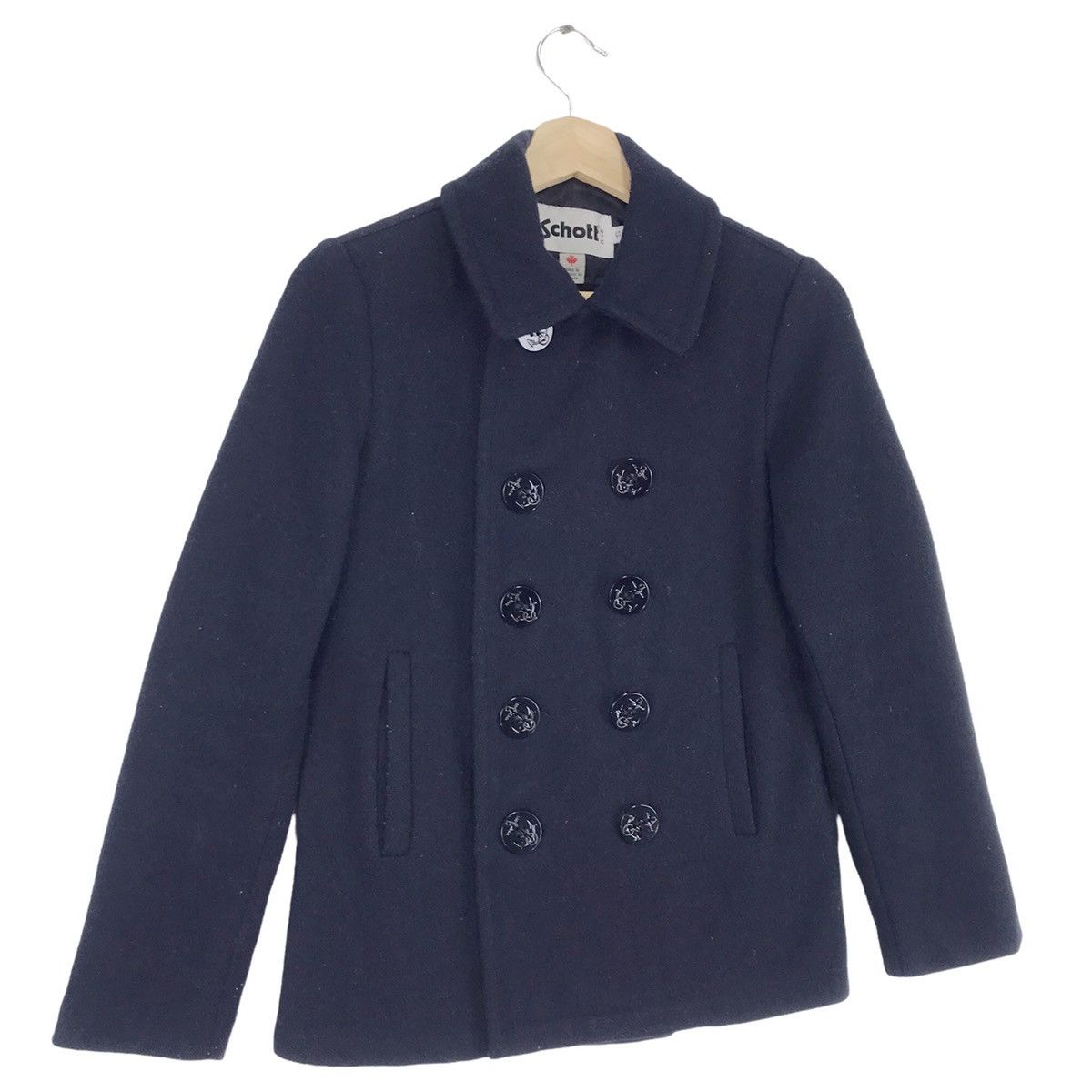Schott × Vintage Vintage Schott NYC Wool Peacoat Size US S / EU 44-46 / 1 - 3 Thumbnail