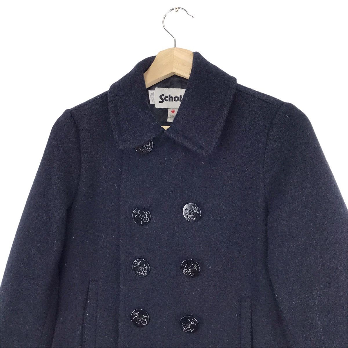 Schott × Vintage Vintage Schott NYC Wool Peacoat Size US S / EU 44-46 / 1 - 4 Thumbnail