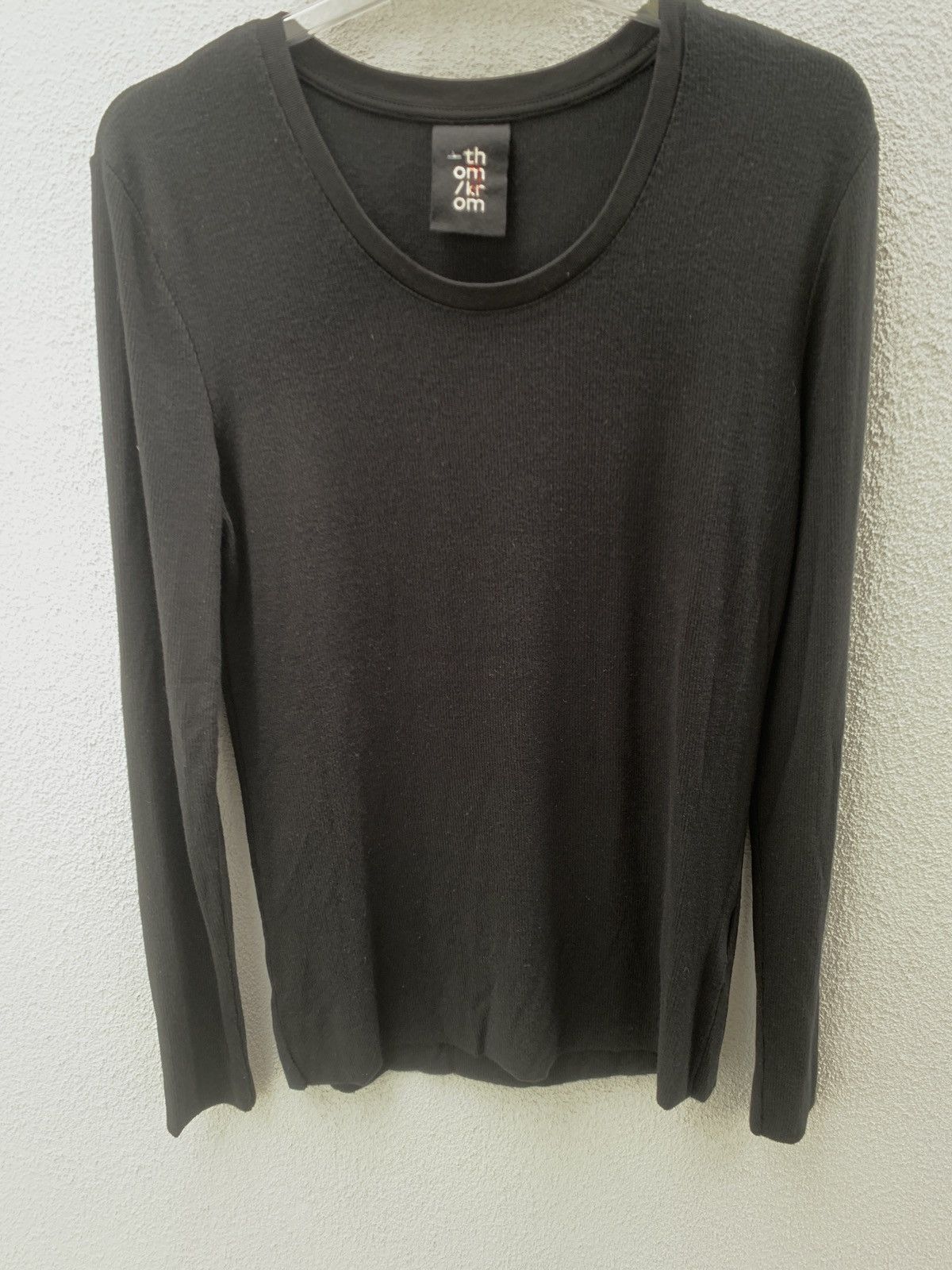 Thom Krom Thom Krom Black Ripped Cotton Long Sleeve Tshirt Unisex Size L / US 10 / IT 46 - 1 Thumbnail