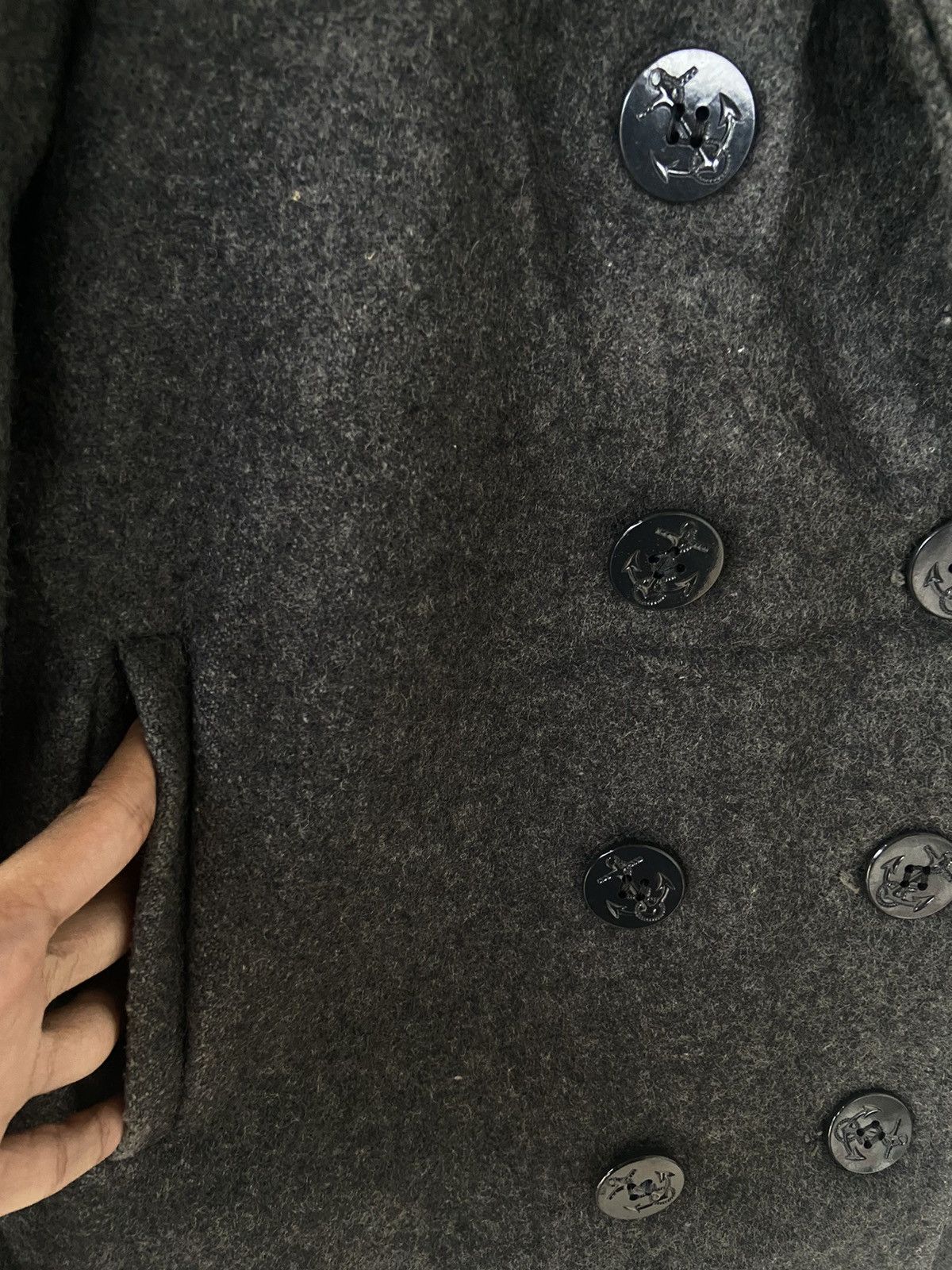 Vintage U.S. 740N By Schott NYC Wool Pea Jacket Made in USA