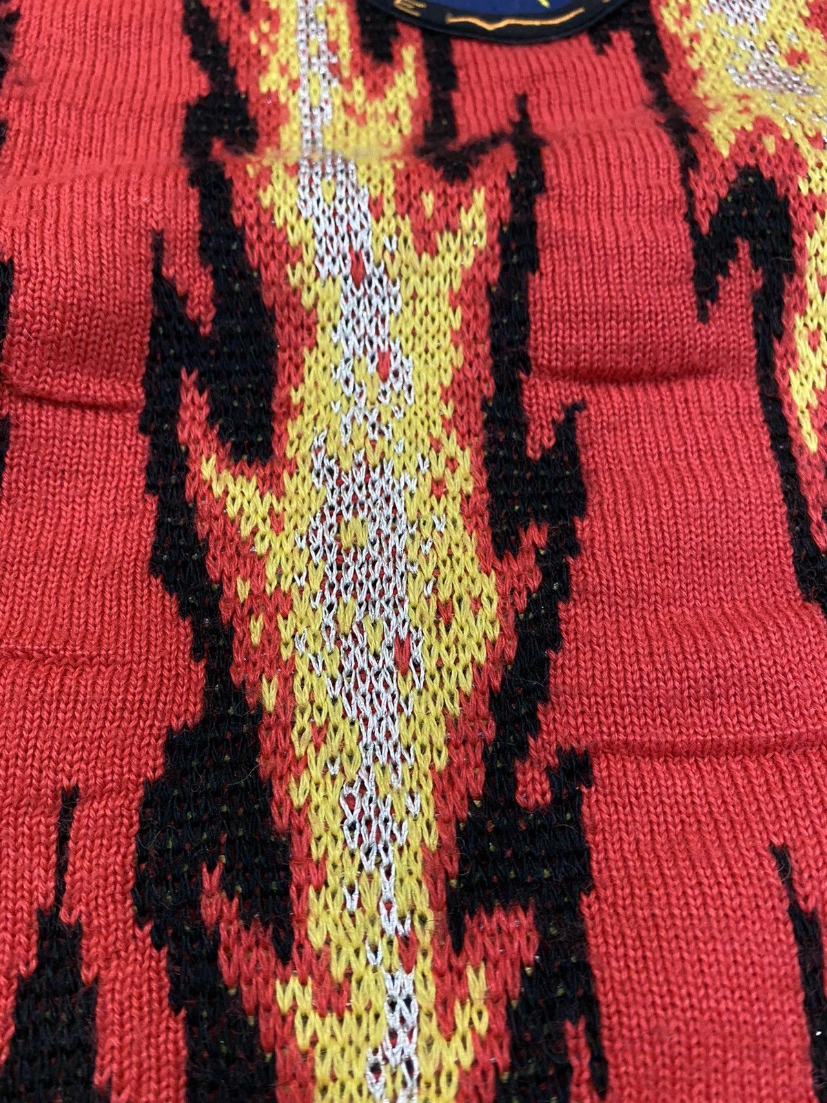 Japanese Brand AW1996 Descente Fire Flame Knit Size US S / EU 44-46 / 1 - 5 Thumbnail