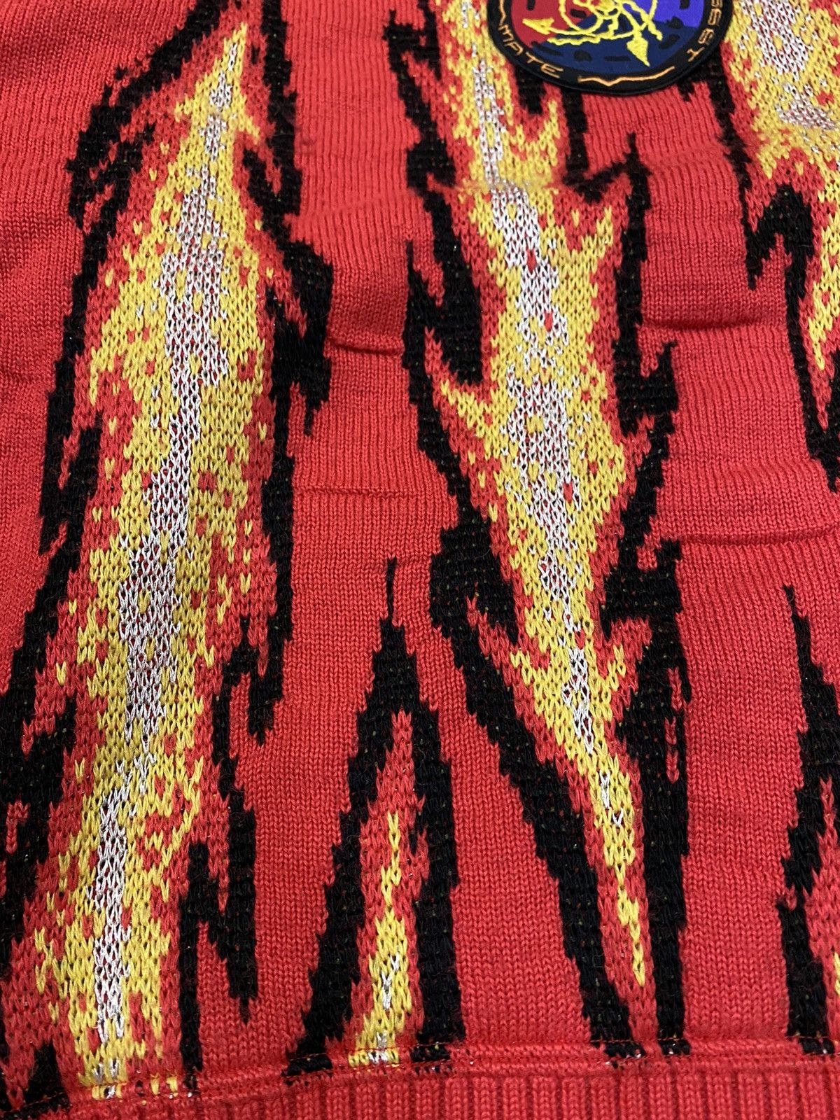 Japanese Brand AW1996 Descente Fire Flame Knit Size US S / EU 44-46 / 1 - 4 Thumbnail