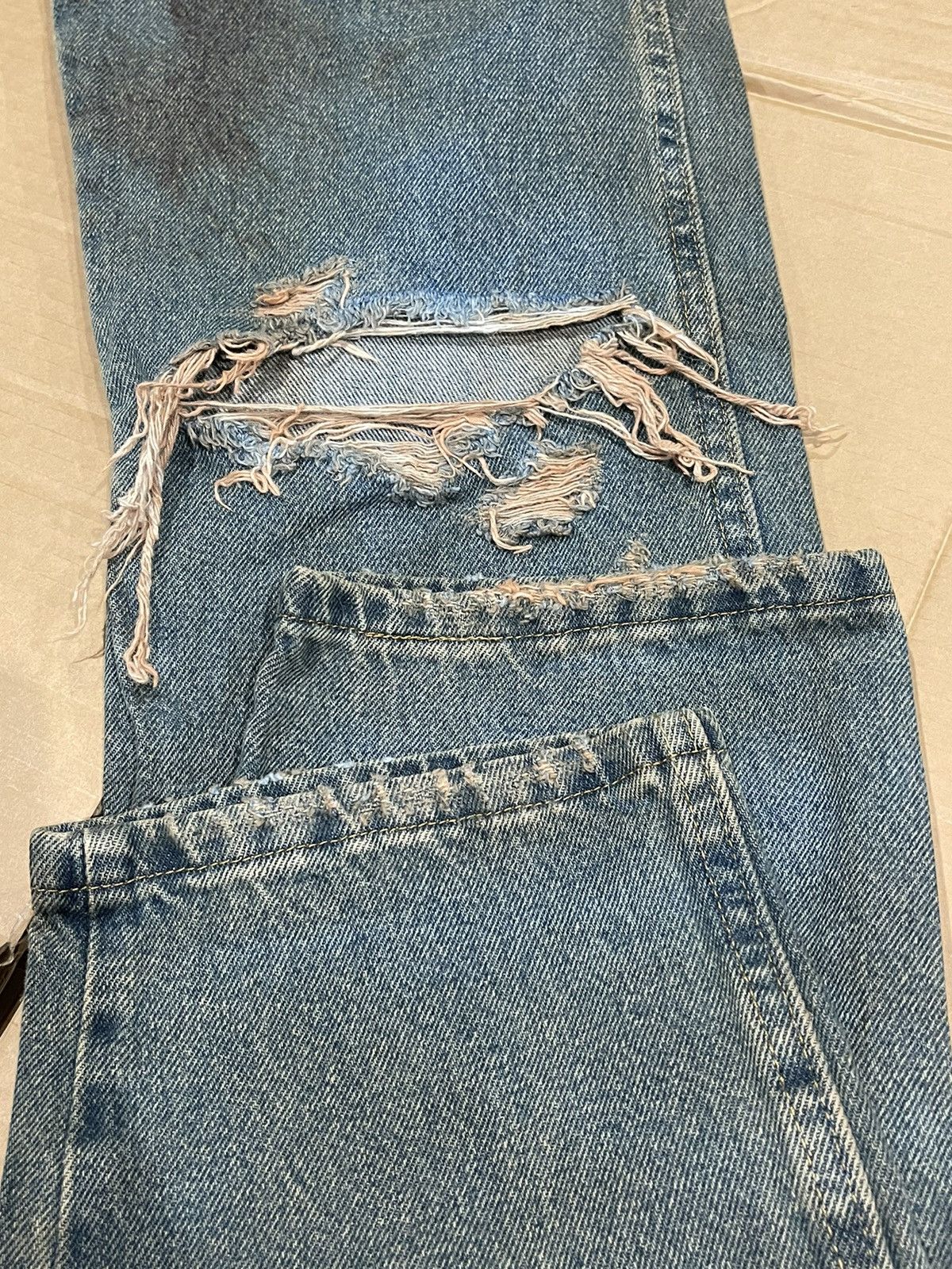 Vintage × Wrangler Mud Wash Wrangler Distressed Vintage Denim Size US 30 / EU 46 - 2 Thumbnail