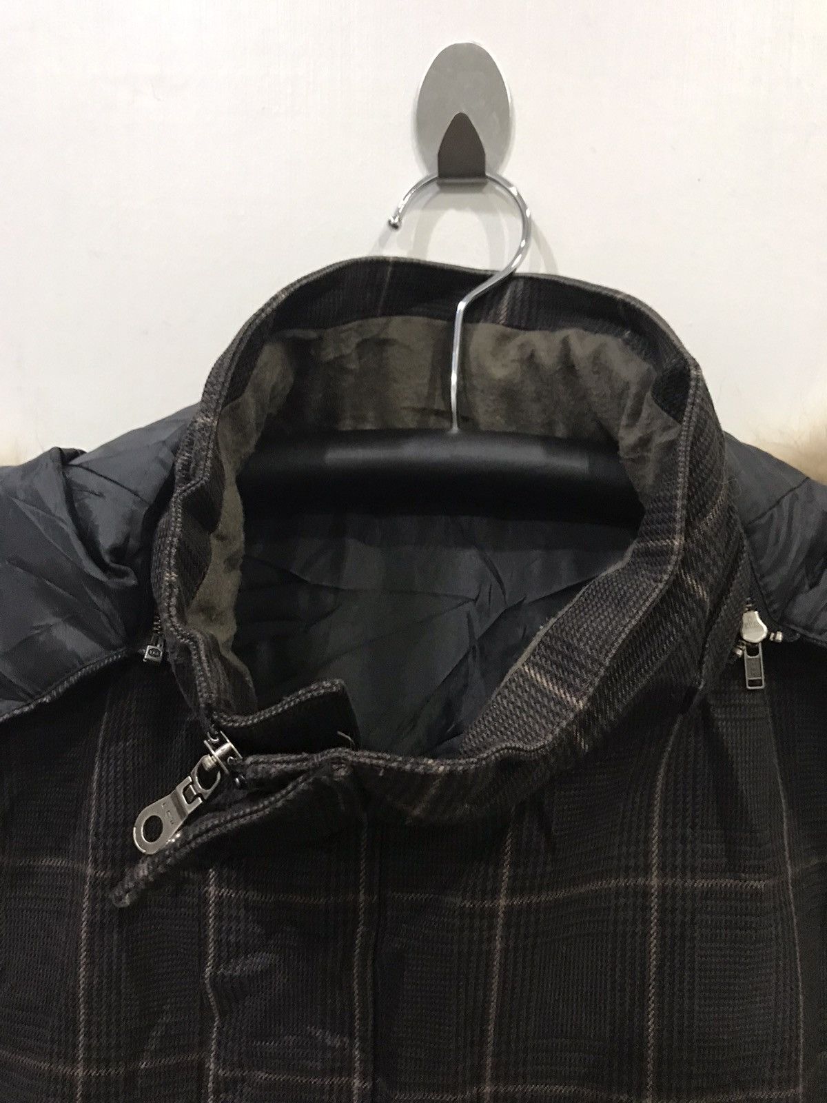 Boycott × Designer × Japanese Brand BOYCOTT Japan Plaid Multipockets Fur Hoodie Parka Size US M / EU 48-50 / 2 - 2 Thumbnail