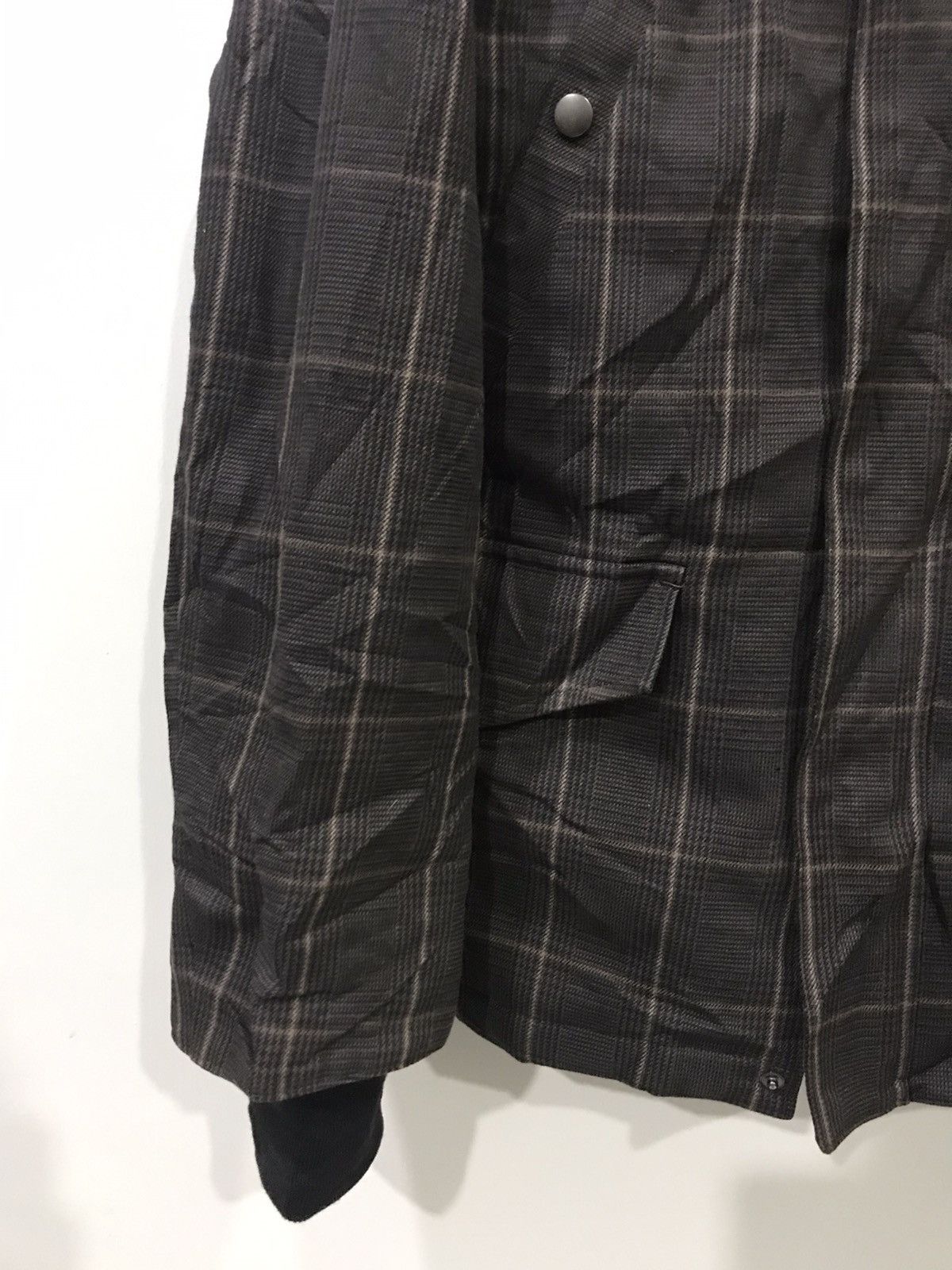 Boycott × Designer × Japanese Brand BOYCOTT Japan Plaid Multipockets Fur Hoodie Parka Size US M / EU 48-50 / 2 - 6 Thumbnail