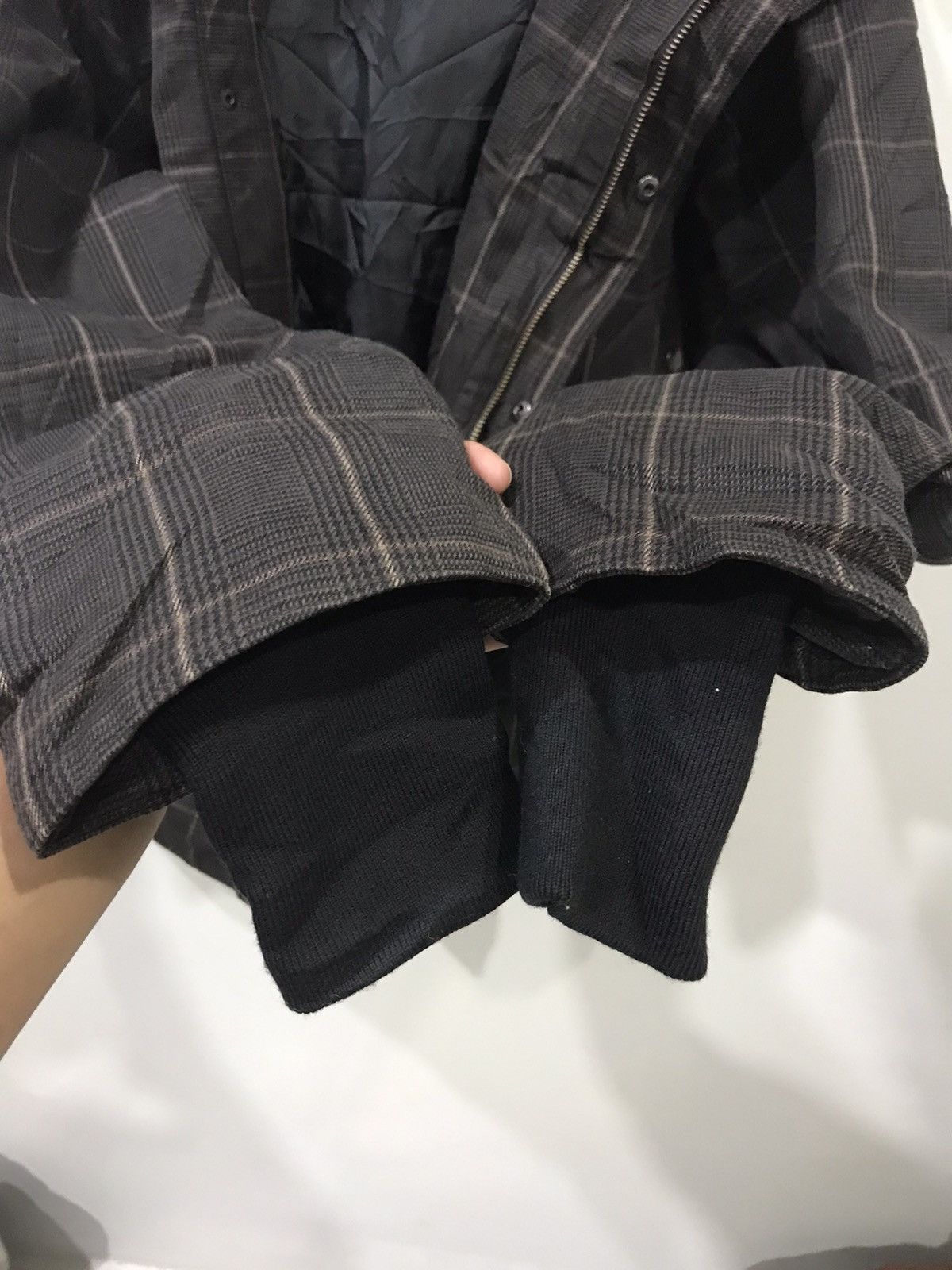 Boycott × Designer × Japanese Brand BOYCOTT Japan Plaid Multipockets Fur Hoodie Parka Size US M / EU 48-50 / 2 - 14 Thumbnail