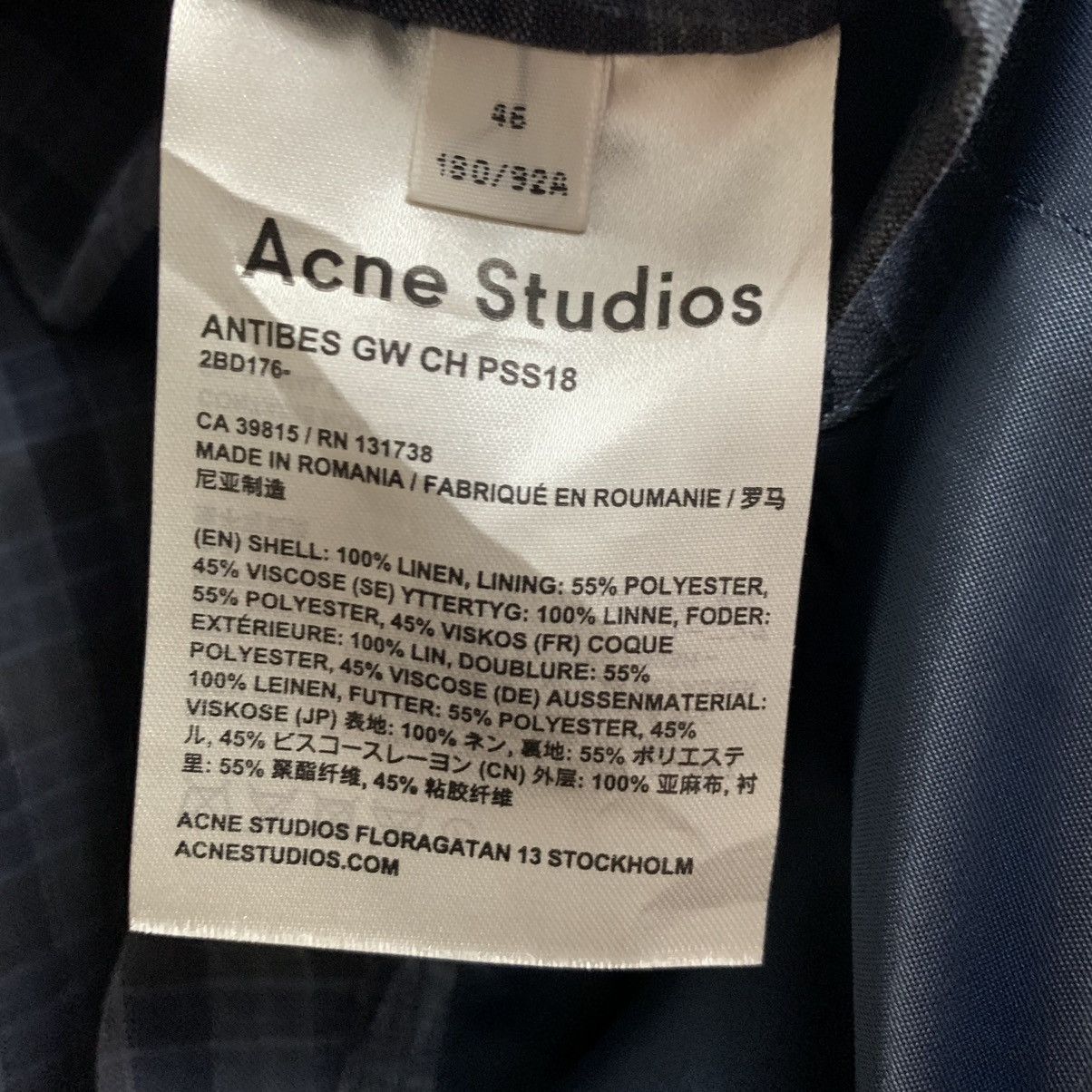 Acne Studios 💥ACNE STUDIOS Checkered Linen Light Jacket Size US S / EU 44-46 / 1 - 8 Thumbnail