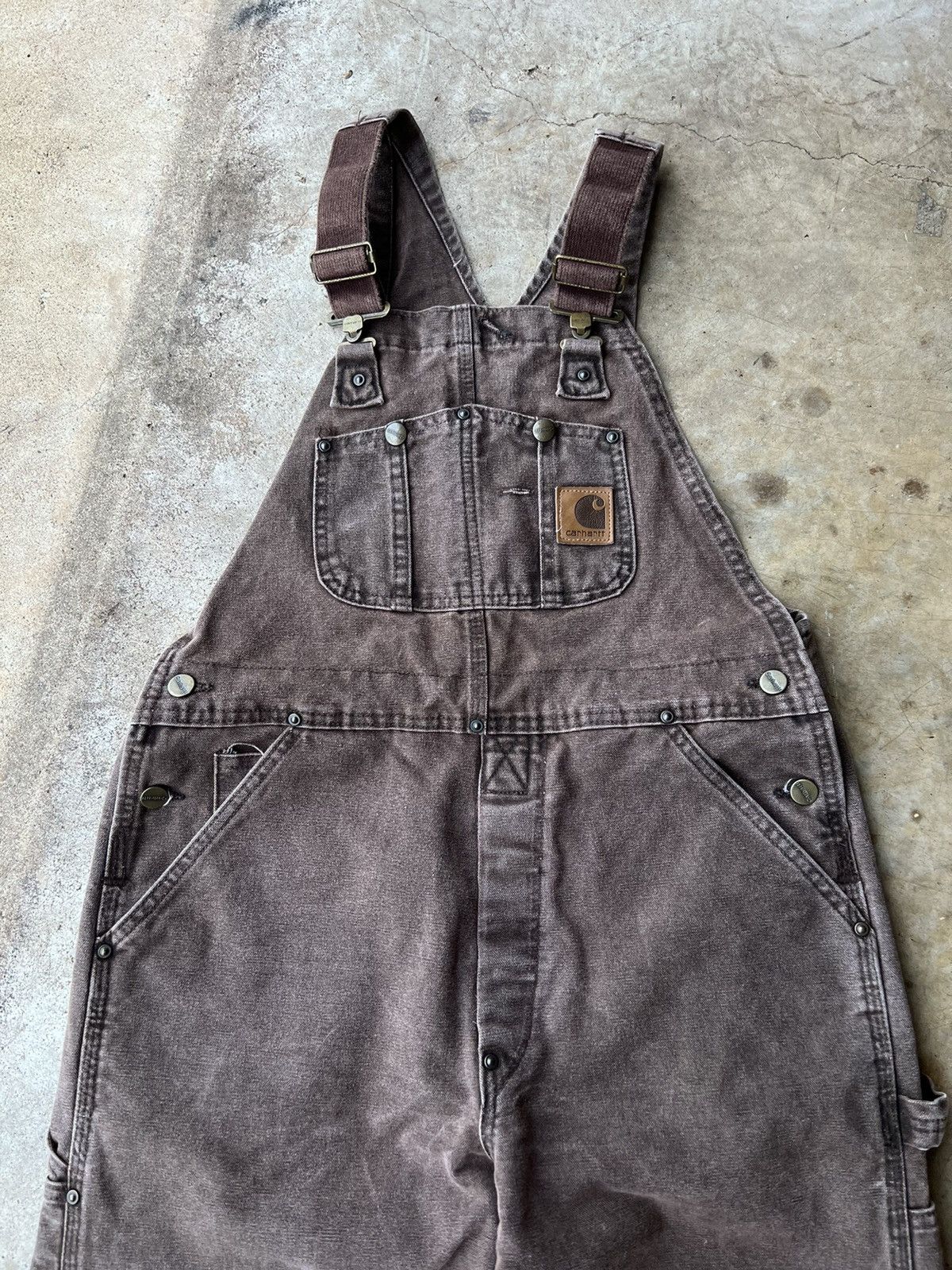 Carhartt Vintage Carhartt Brown Double Knee Overall Pants Size US 34 / EU 50 - 3 Thumbnail