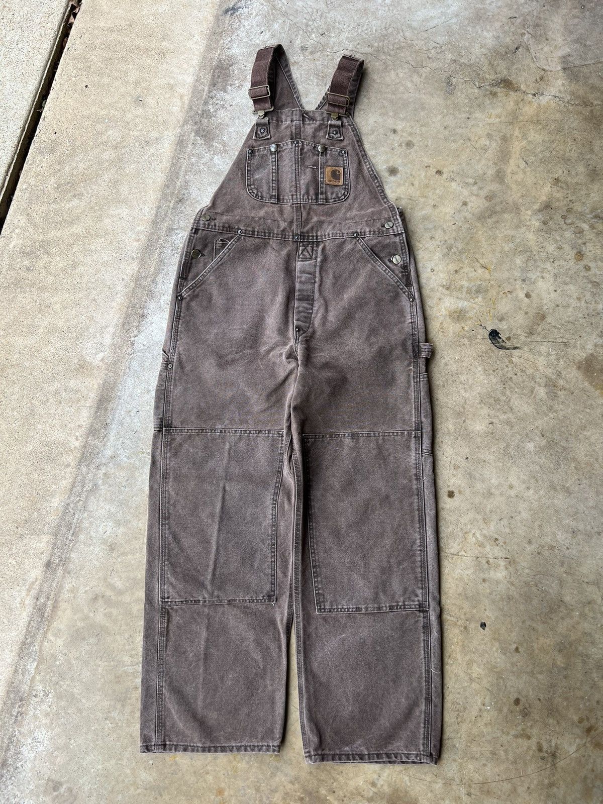 Carhartt Vintage Carhartt Brown Double Knee Overall Pants Size US 34 / EU 50 - 1 Thumbnail