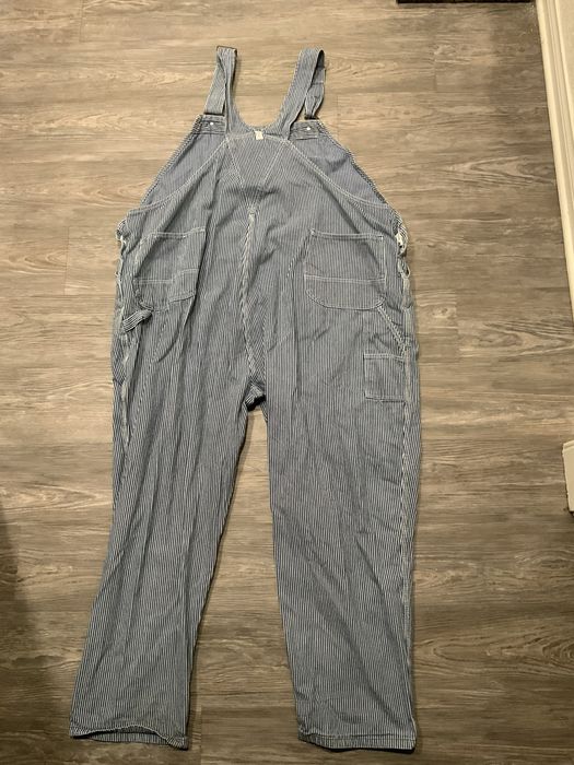 Vintage Key Imperial Hickory Striped Railroad Bib Denim Overalls | Grailed