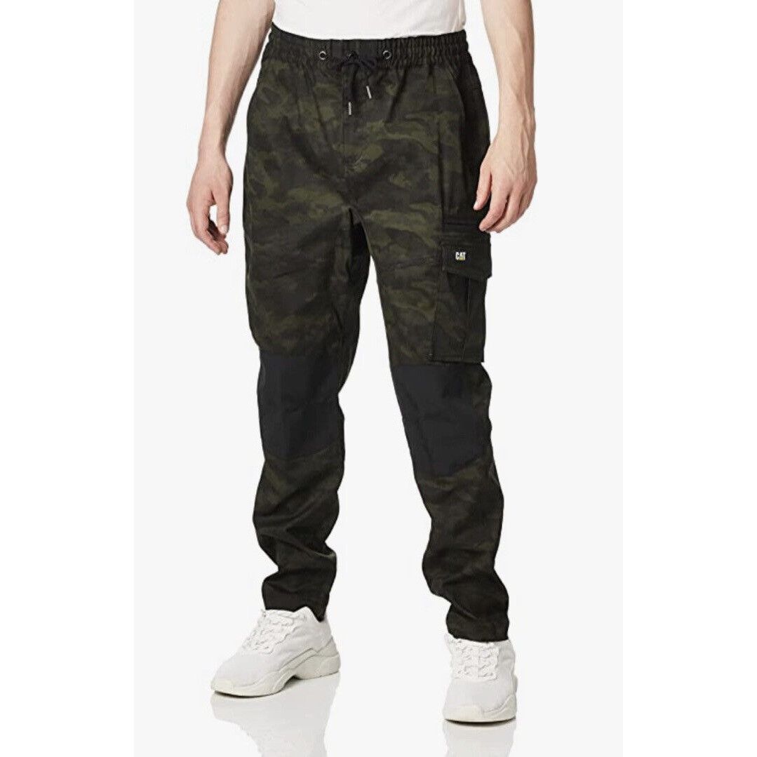 Cat Print Comic-Style Layered Cargo Casual Pants