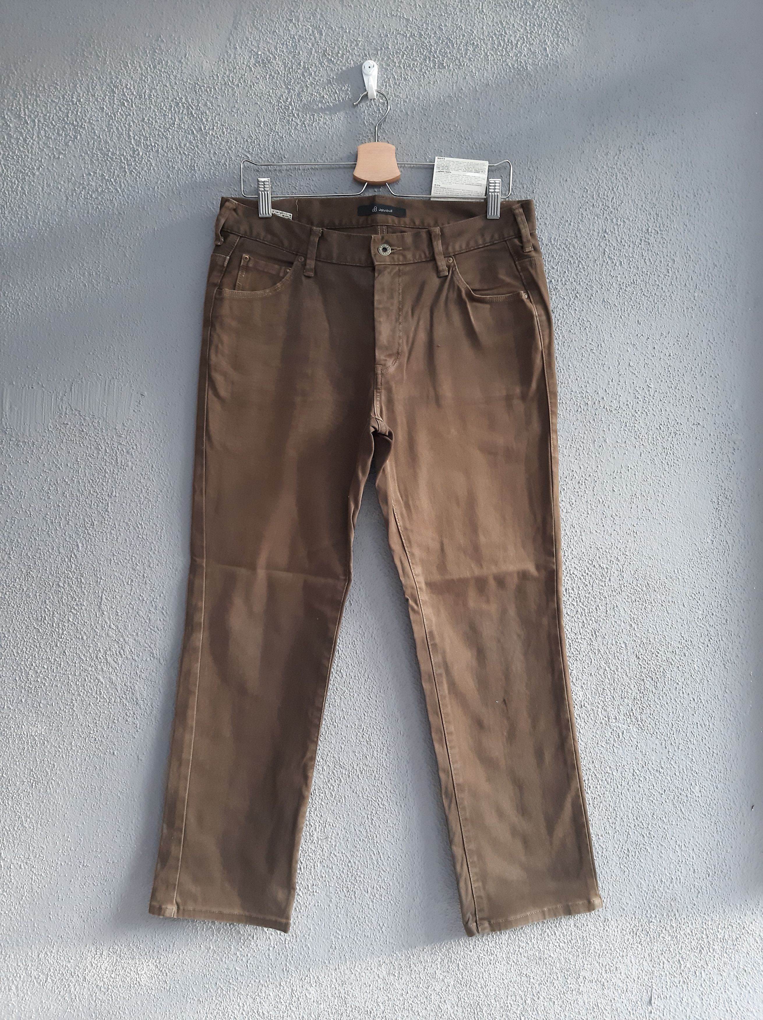 image of John Bull x Kojima Genes Japan Johnbull Military Dark Brown Toughwear Distressed Denim in Army Dark