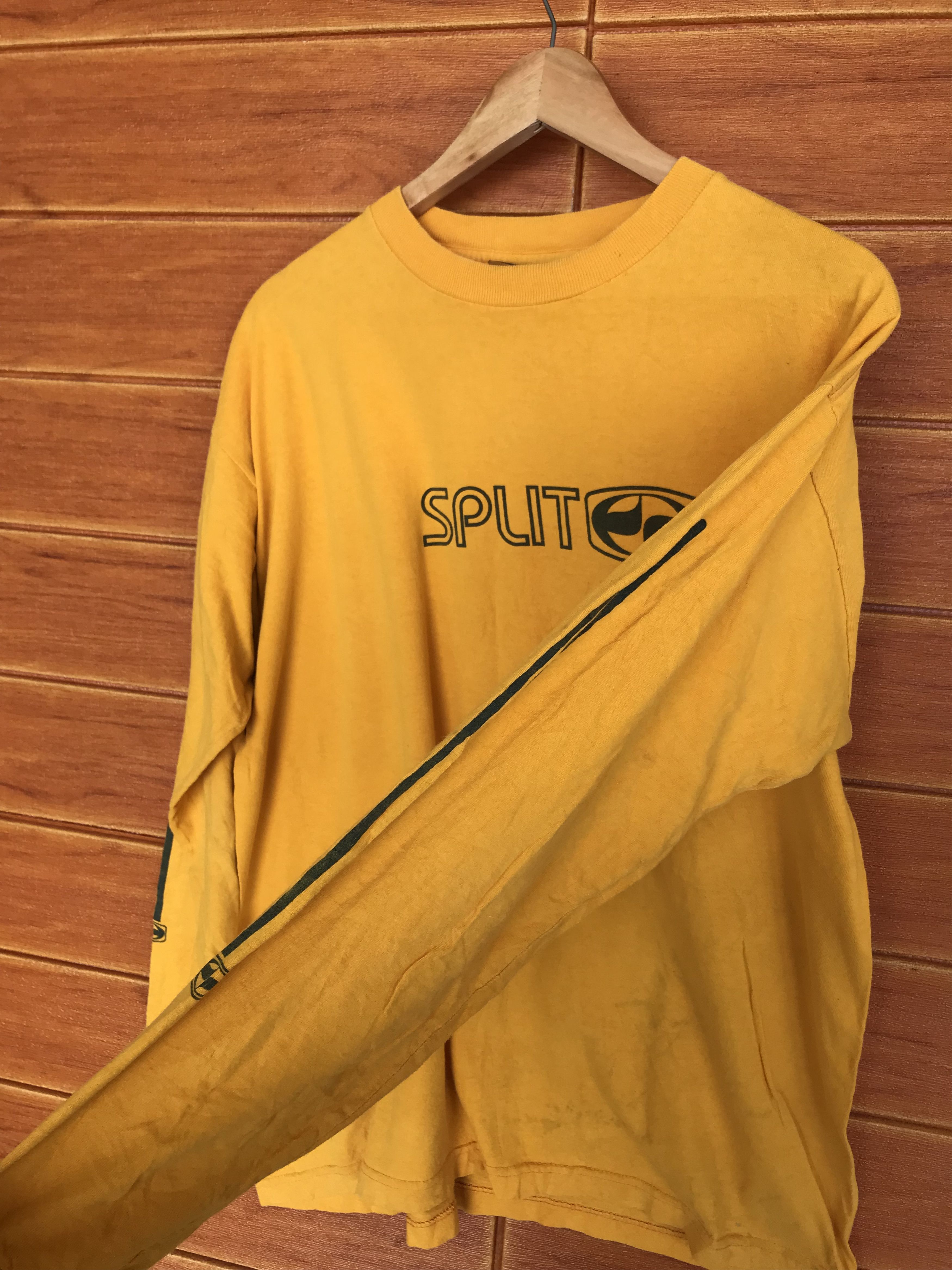 Split Vintage 2000s Split Skateboard Longsleeve T-Shirt Size US L / EU 52-54 / 3 - 3 Thumbnail
