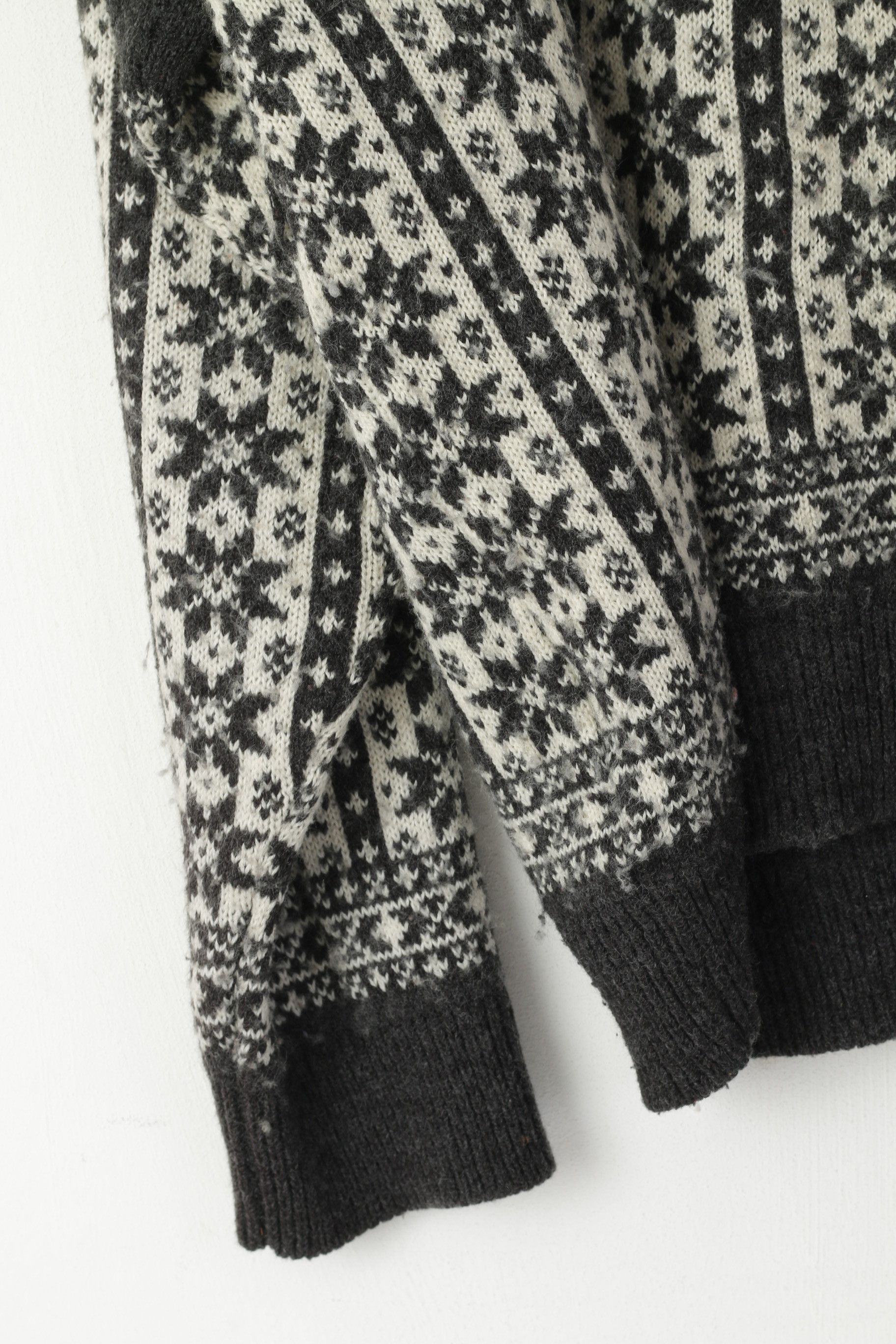 Vintage Broadway Men M Jumper Gray Wool Nordic Design 3957 Size US M / EU 48-50 / 2 - 4 Thumbnail