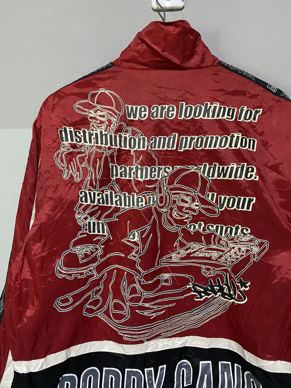 Vintage Vintage Bobby Gang Red & Black Streetwear Windbreaker Jacket Size US M / EU 48-50 / 2 - 6 Thumbnail
