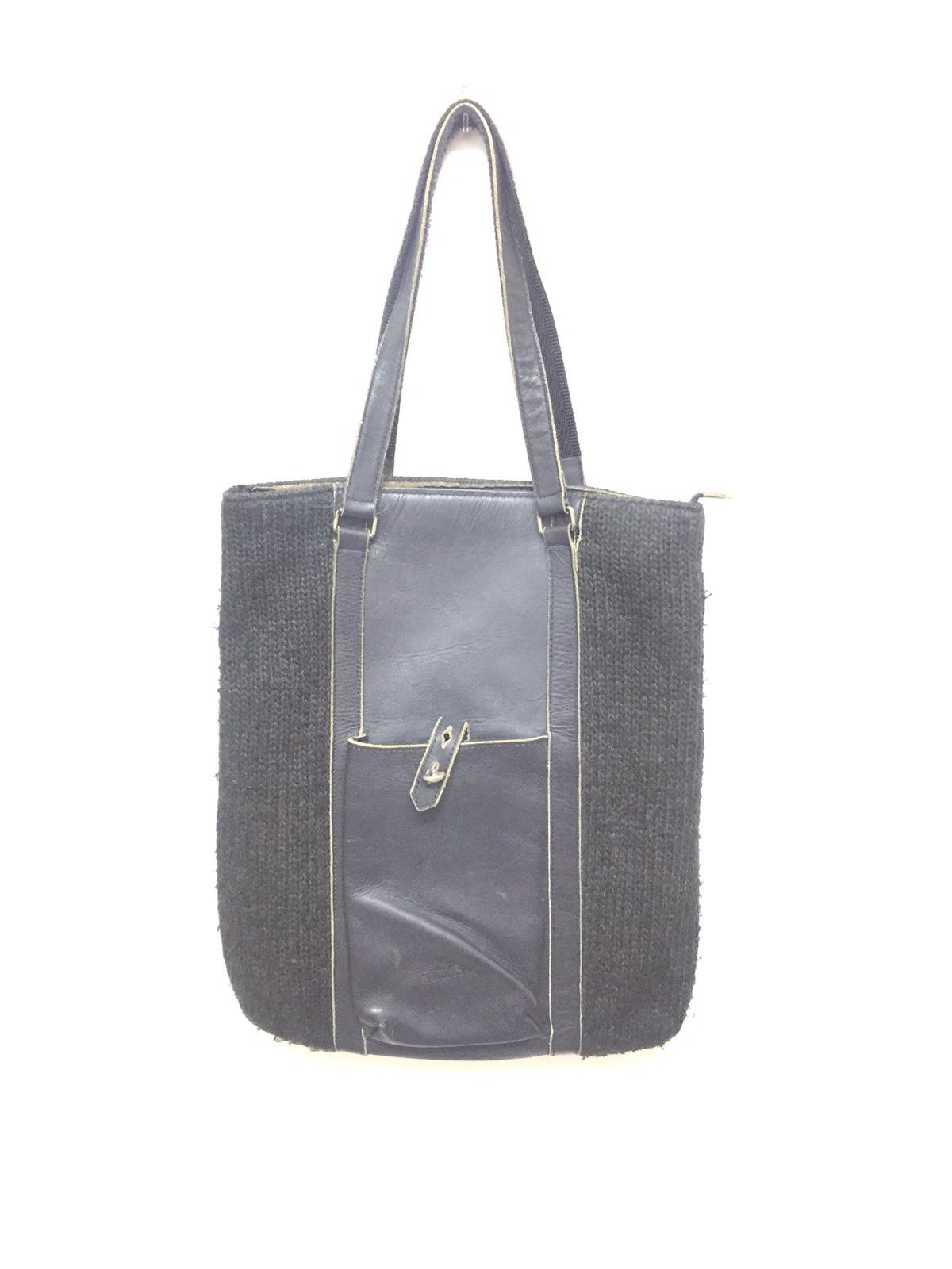 Jean Paul Gaultier VINTAGE JEAN PAUL GAULTIER LEATHER KNIT TOTE BAG Size ONE SIZE - 1 Thumbnail