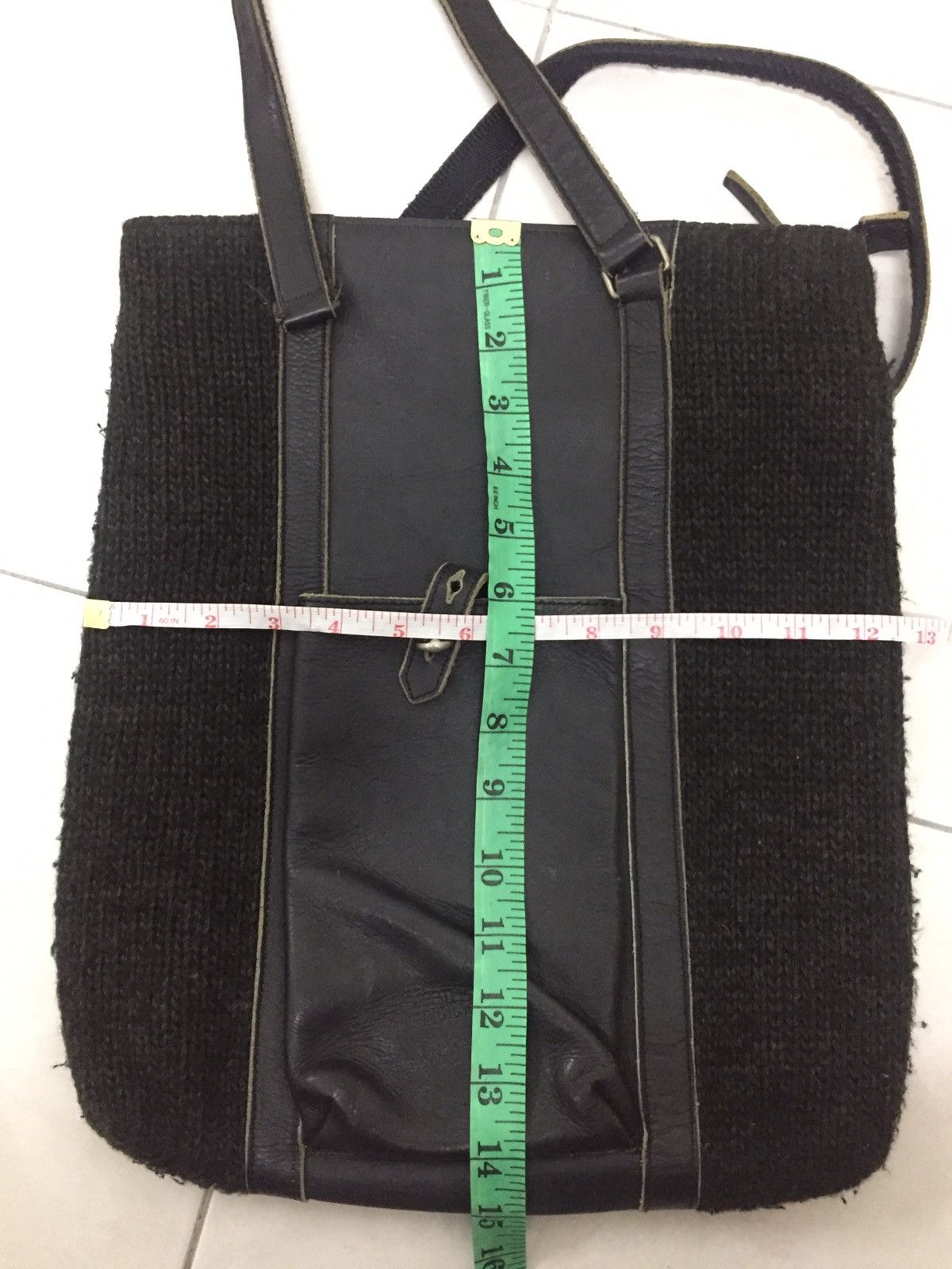 Jean Paul Gaultier VINTAGE JEAN PAUL GAULTIER LEATHER KNIT TOTE BAG Size ONE SIZE - 11 Thumbnail