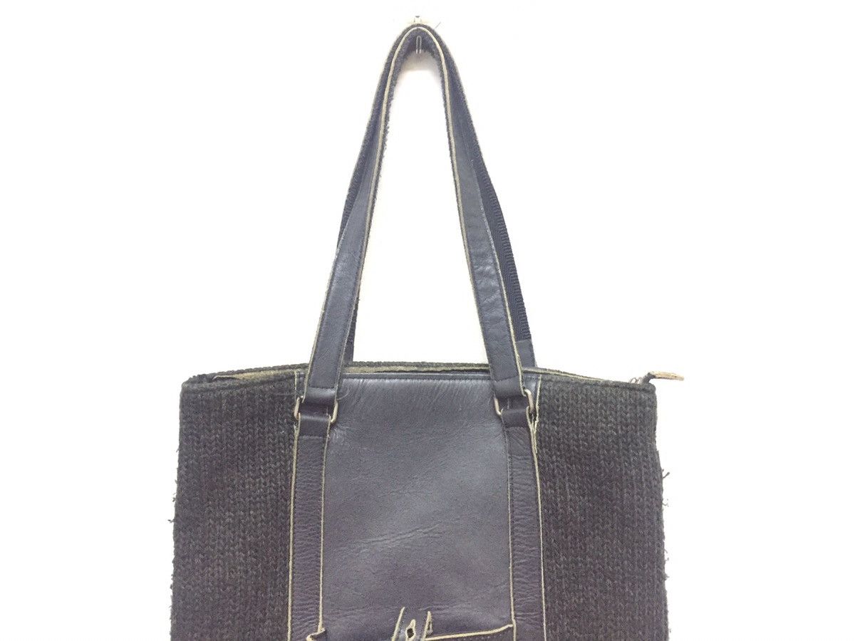 Jean Paul Gaultier VINTAGE JEAN PAUL GAULTIER LEATHER KNIT TOTE BAG Size ONE SIZE - 2 Thumbnail