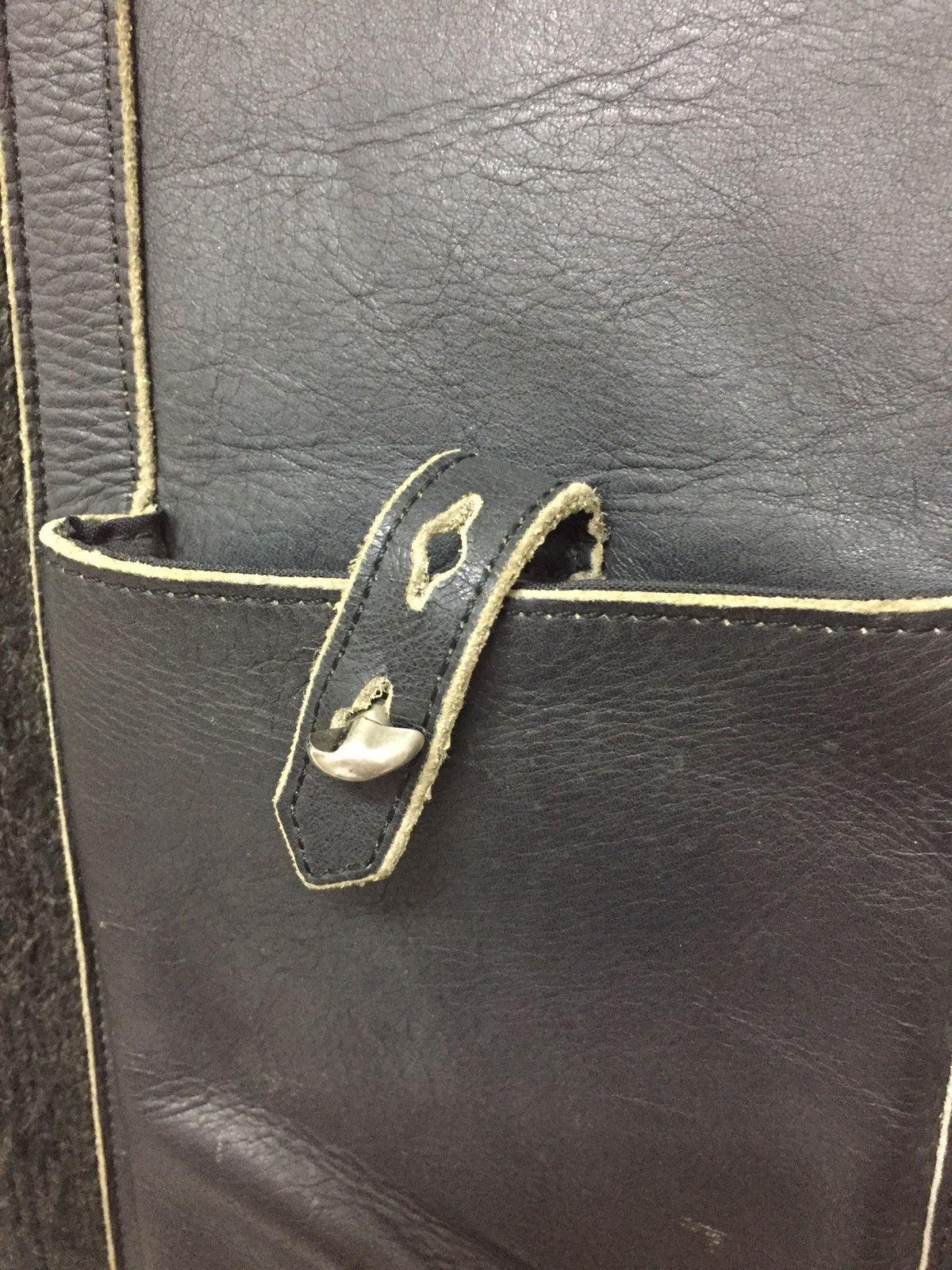 Jean Paul Gaultier VINTAGE JEAN PAUL GAULTIER LEATHER KNIT TOTE BAG Size ONE SIZE - 4 Thumbnail