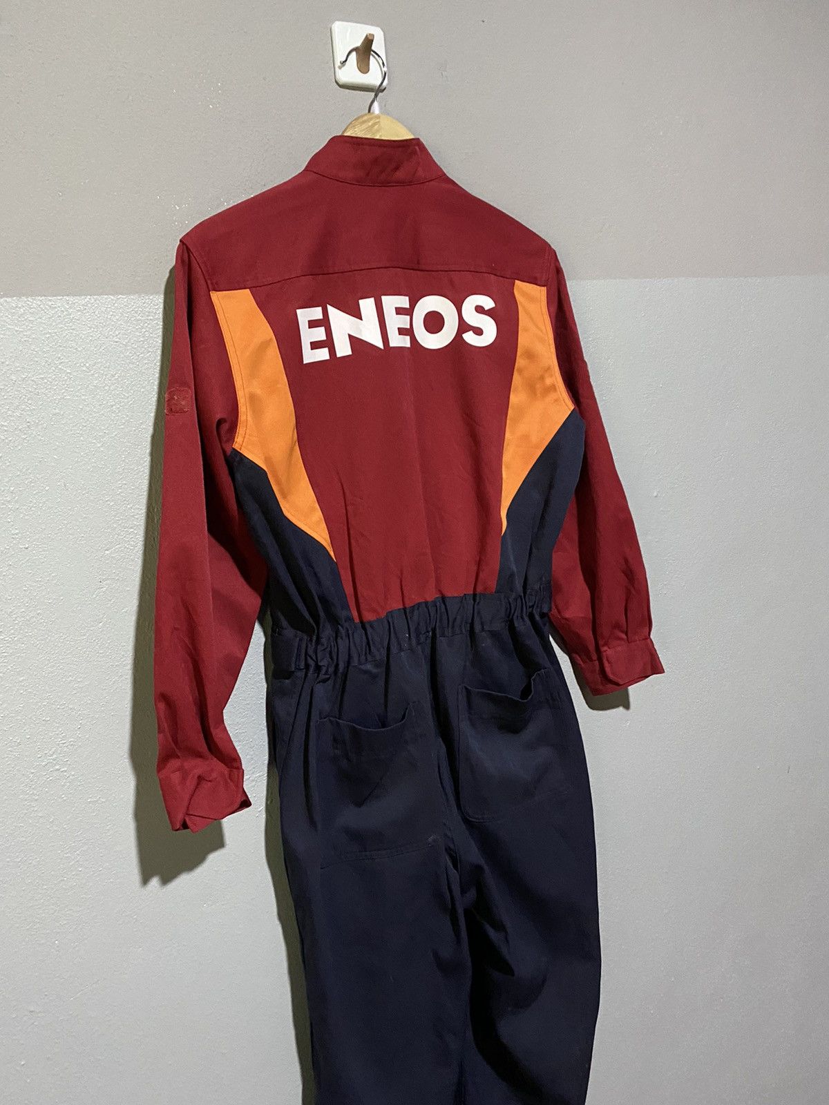 Japanese Brand Vintage ENEOS Workwear Coveralls Red & Navy Utility Jumpsuit Size US 32 / EU 48 - 5 Thumbnail