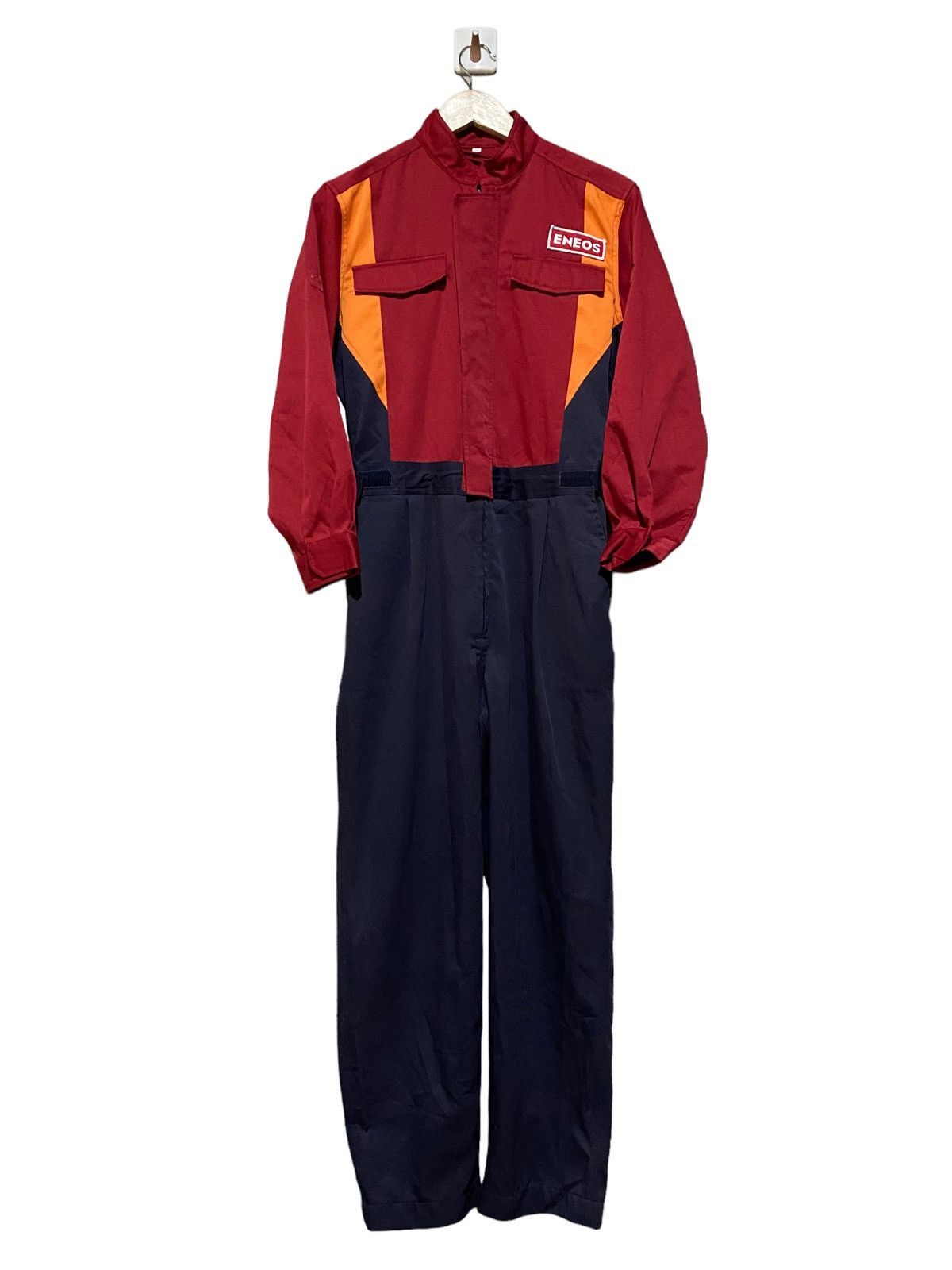 Japanese Brand Vintage ENEOS Workwear Coveralls Red & Navy Utility Jumpsuit Size US 32 / EU 48 - 3 Thumbnail