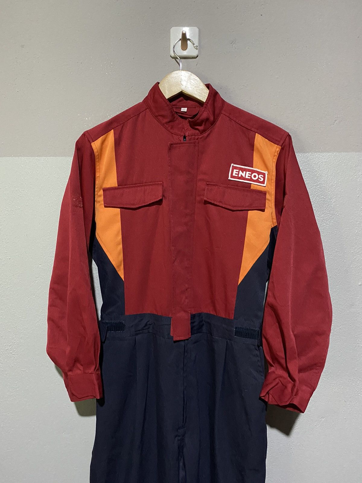 Japanese Brand Vintage ENEOS Workwear Coveralls Red & Navy Utility Jumpsuit Size US 32 / EU 48 - 7 Thumbnail