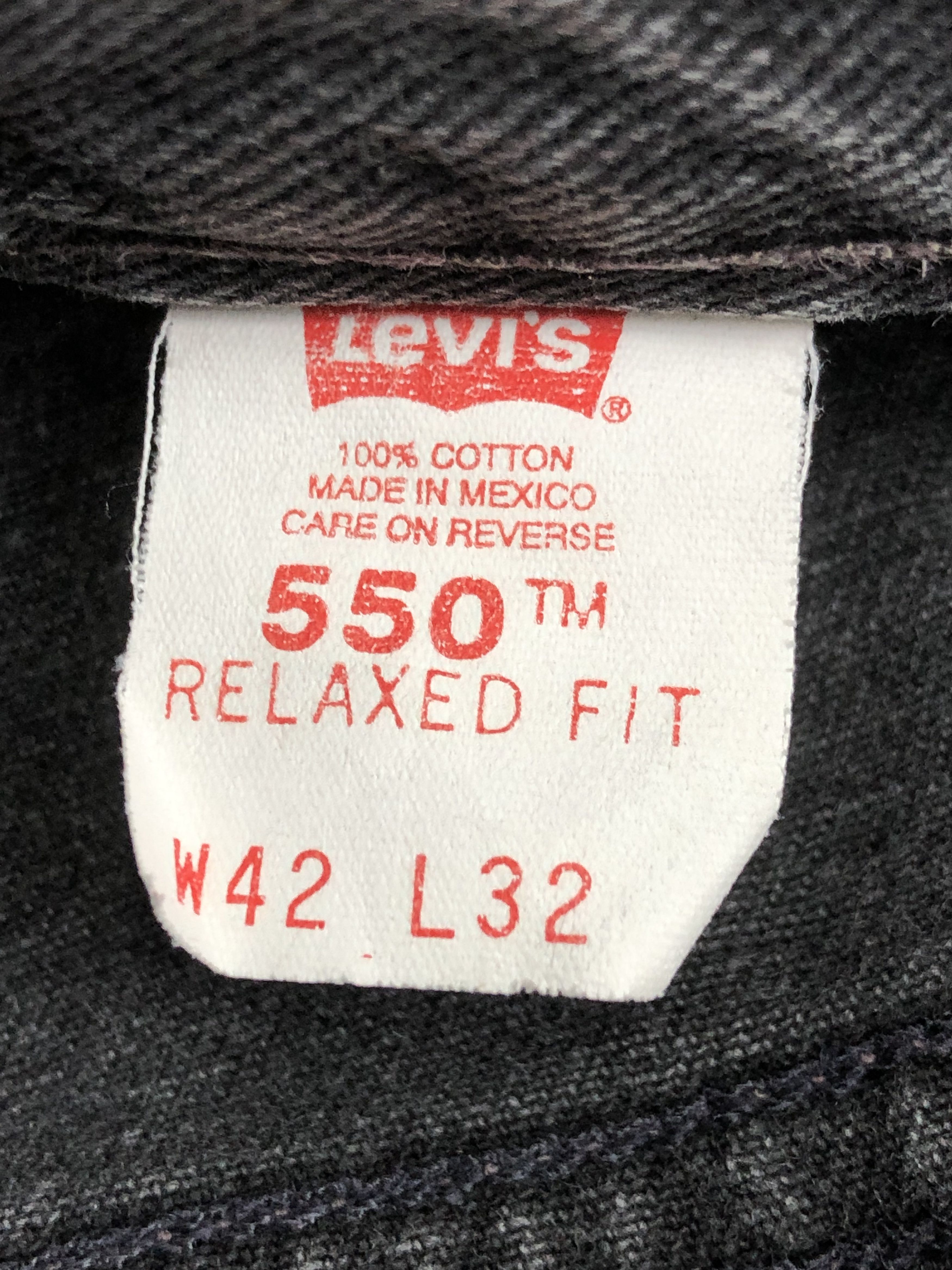 Levi's 90s Black Vintage Levis 550 Jeans DP1356 Size US 41 - 6 Thumbnail