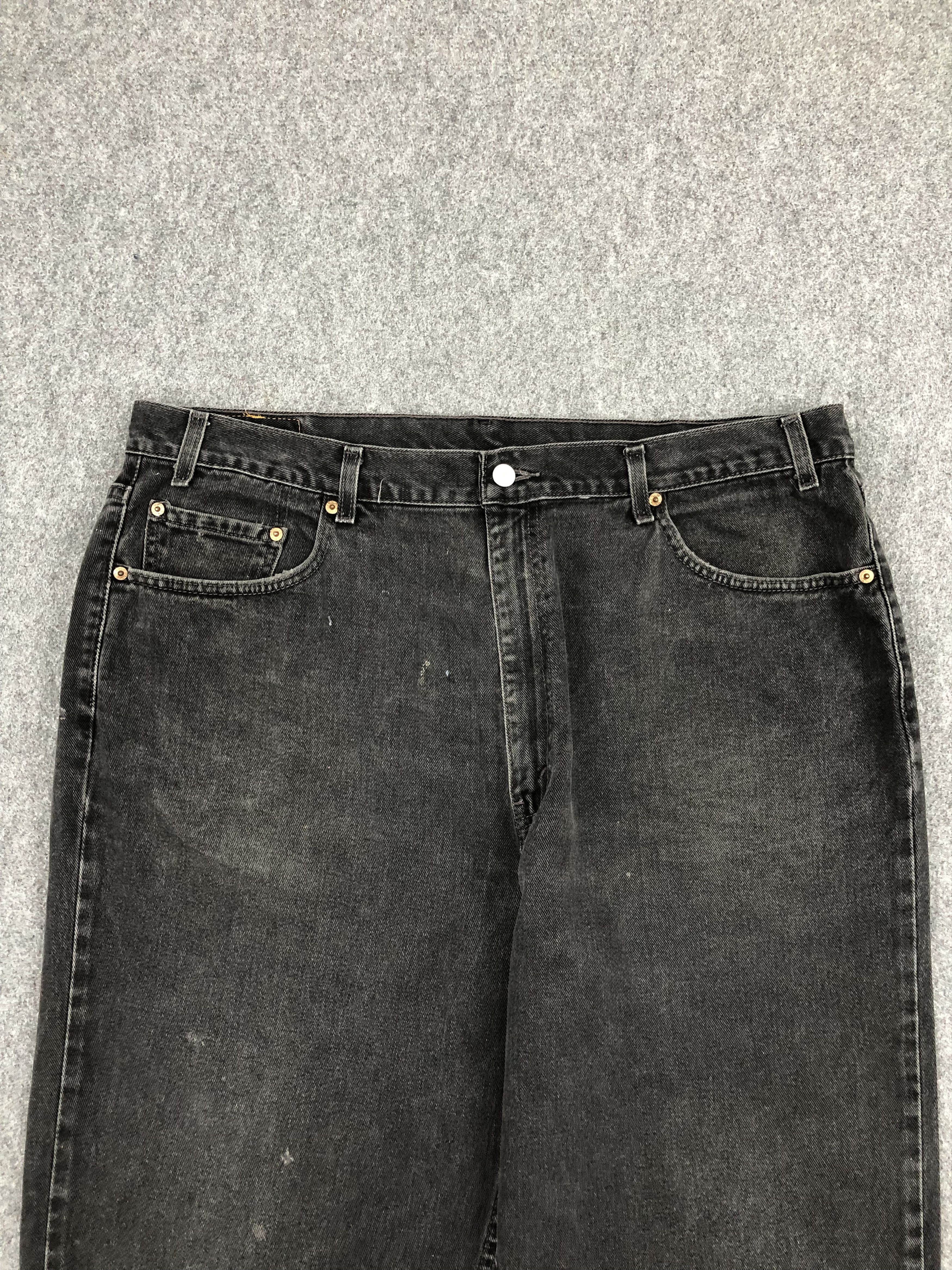 Levi's 90s Black Vintage Levis 550 Jeans DP1356 Size US 41 - 2 Thumbnail