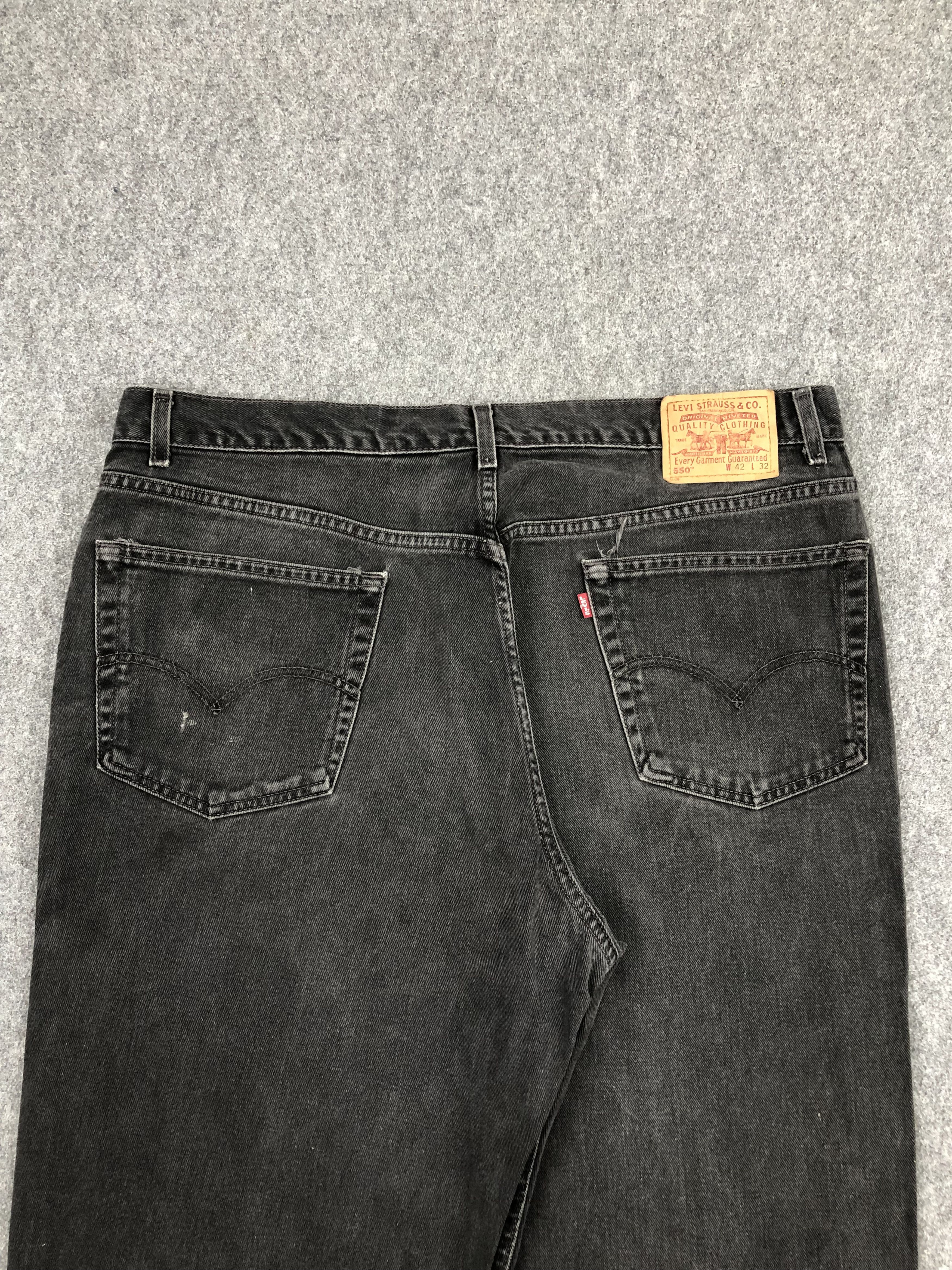 Levi's 90s Black Vintage Levis 550 Jeans DP1356 Size US 41 - 4 Thumbnail