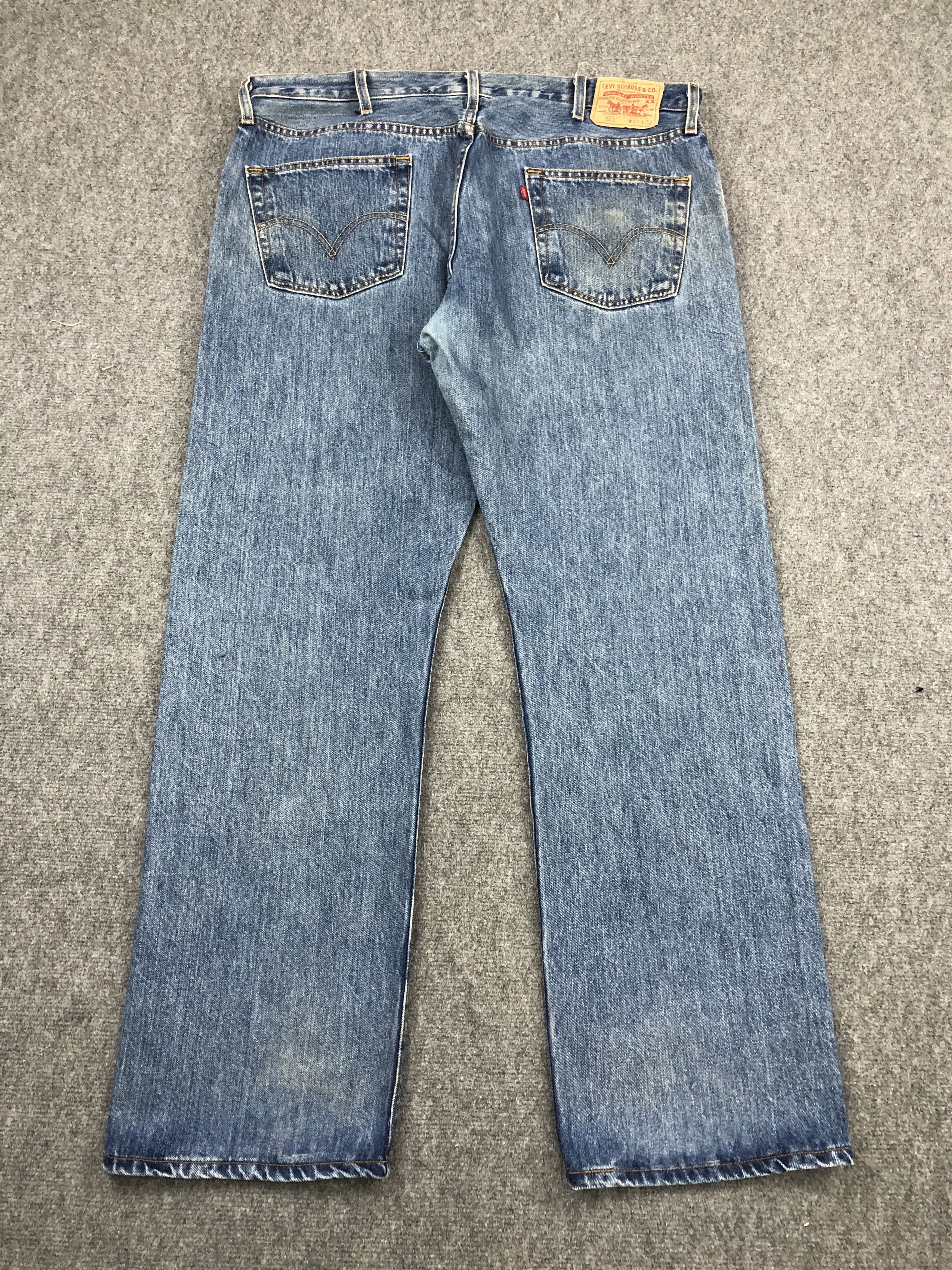 Levi's Vintage Levis 501 Blue Denim Jeans DP1343 Size US 42 / EU 58 - 2 Thumbnail