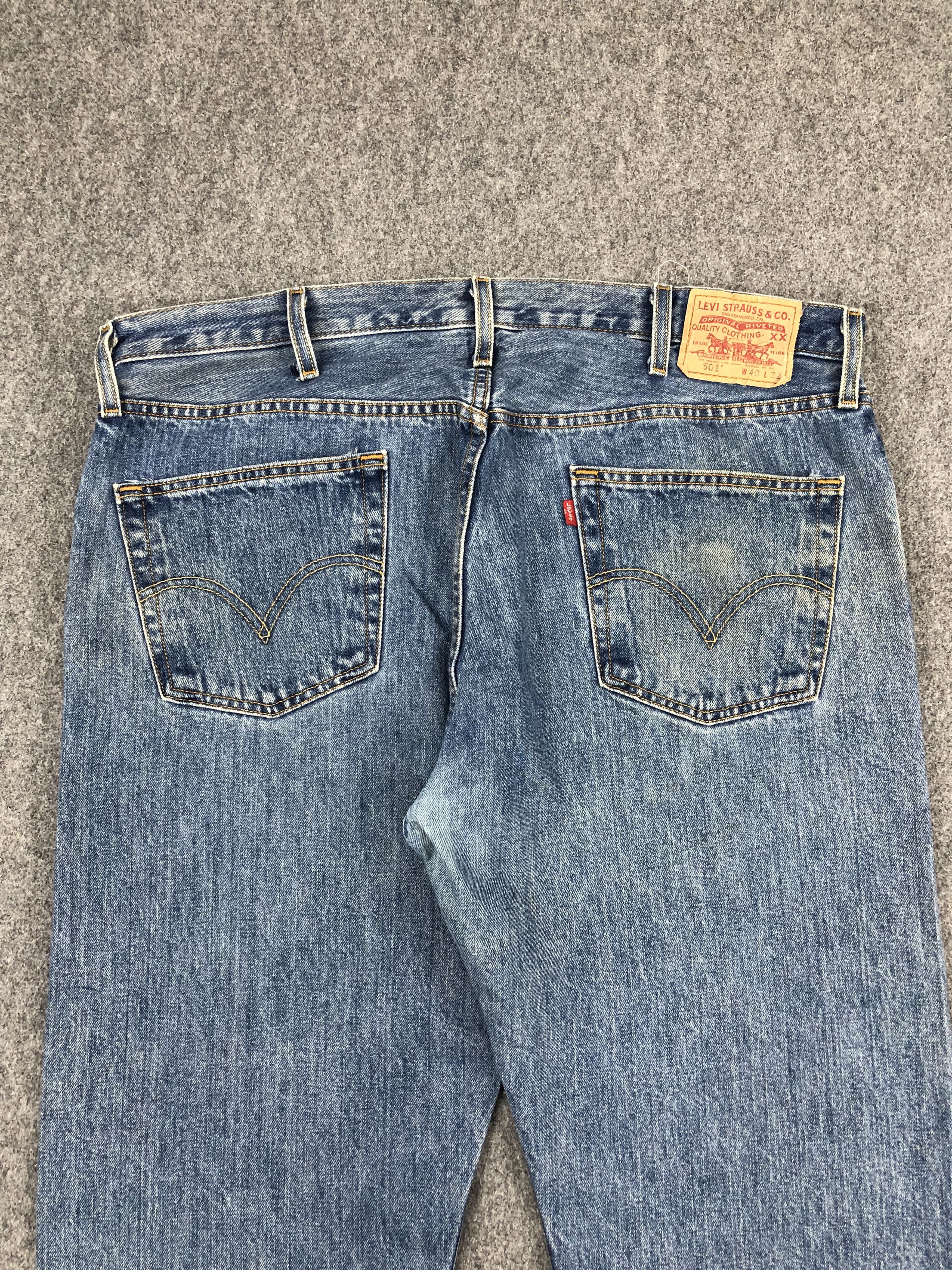 Levi's Vintage Levis 501 Blue Denim Jeans DP1343 Size US 42 / EU 58 - 3 Thumbnail