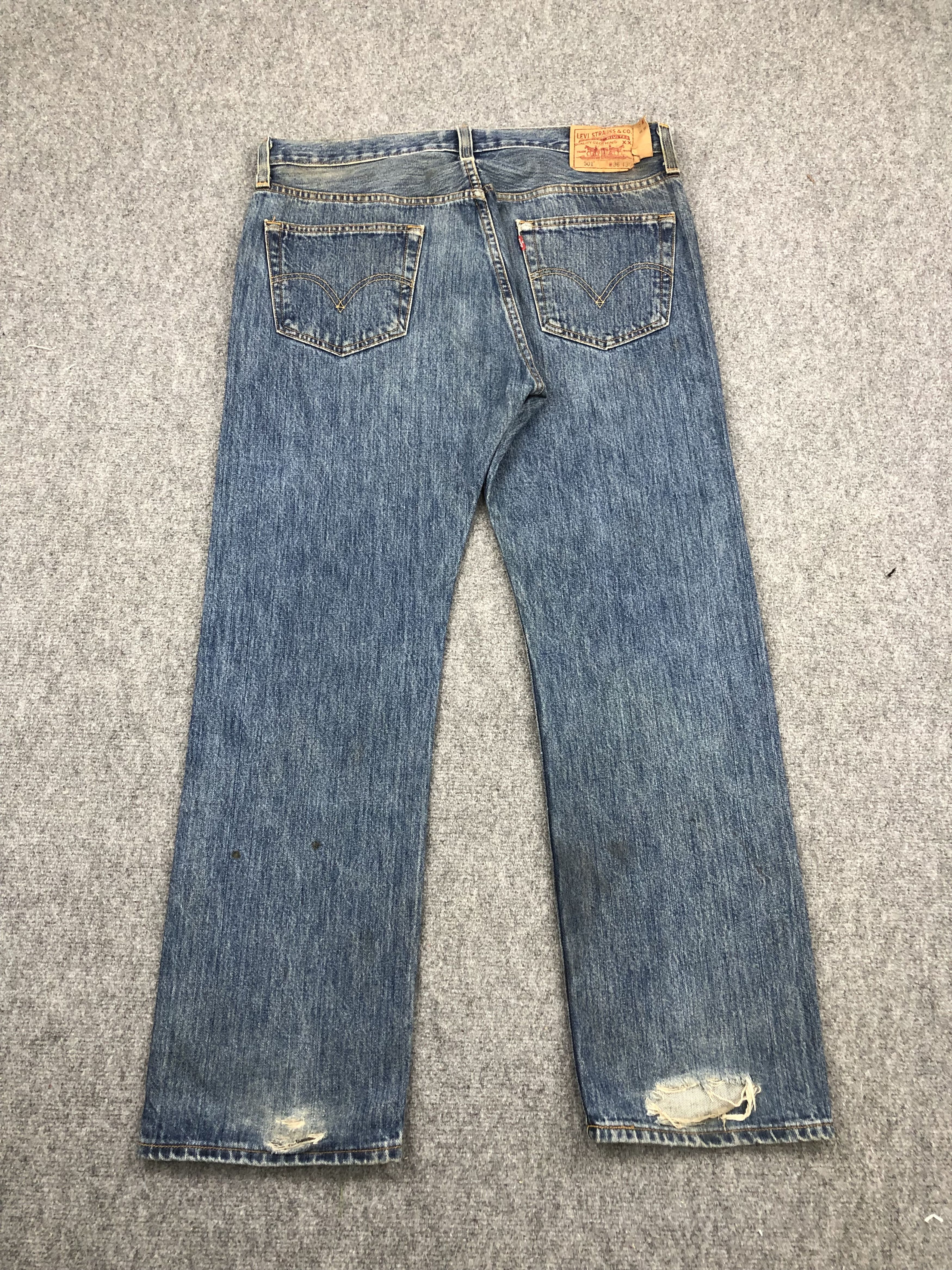 Levi's Vintage Levis 501 Blue Denim Jeans DP1341 Size US 37 - 3 Thumbnail