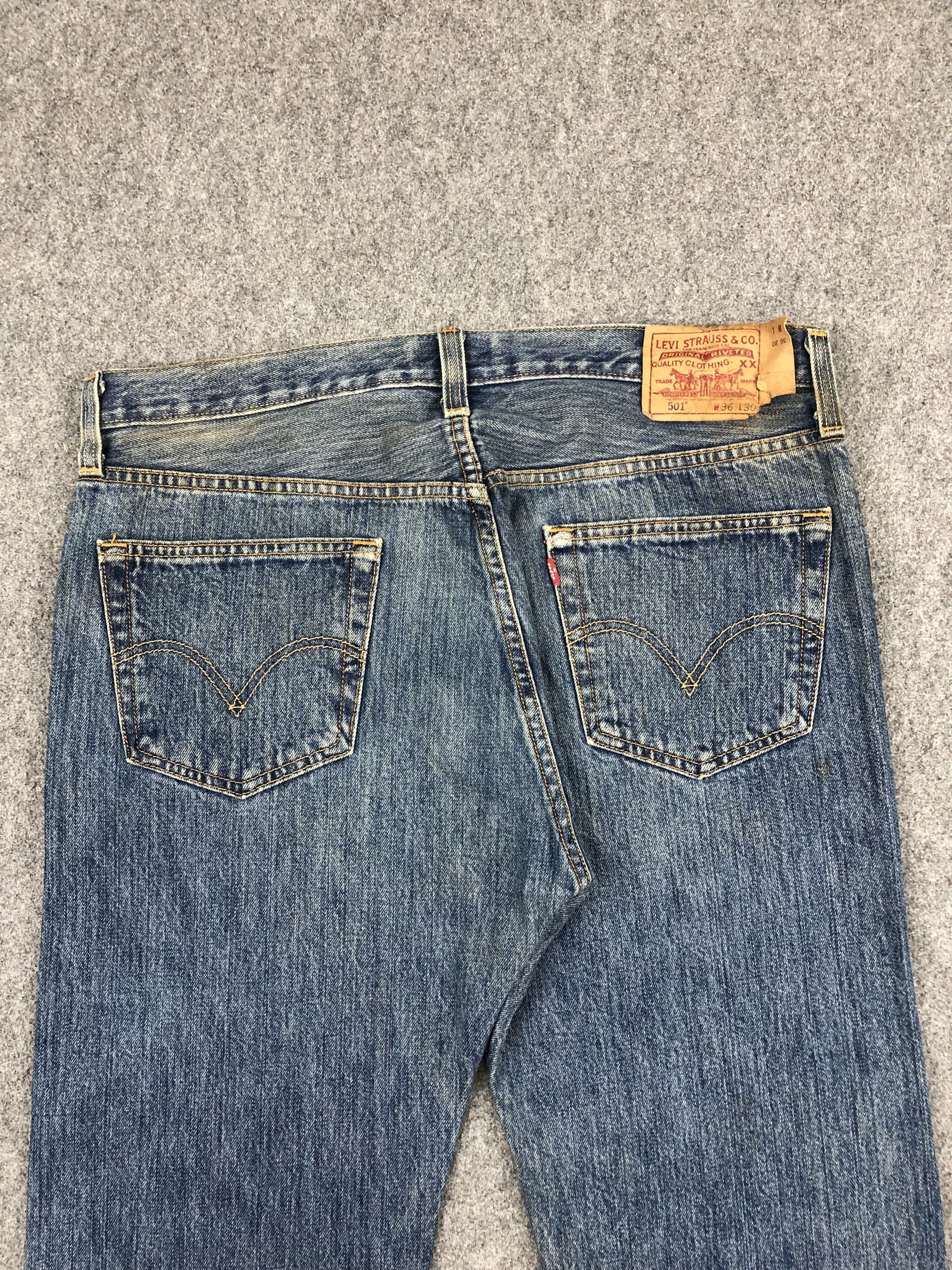 Levi's Vintage Levis 501 Blue Denim Jeans DP1341 Size US 37 - 4 Thumbnail