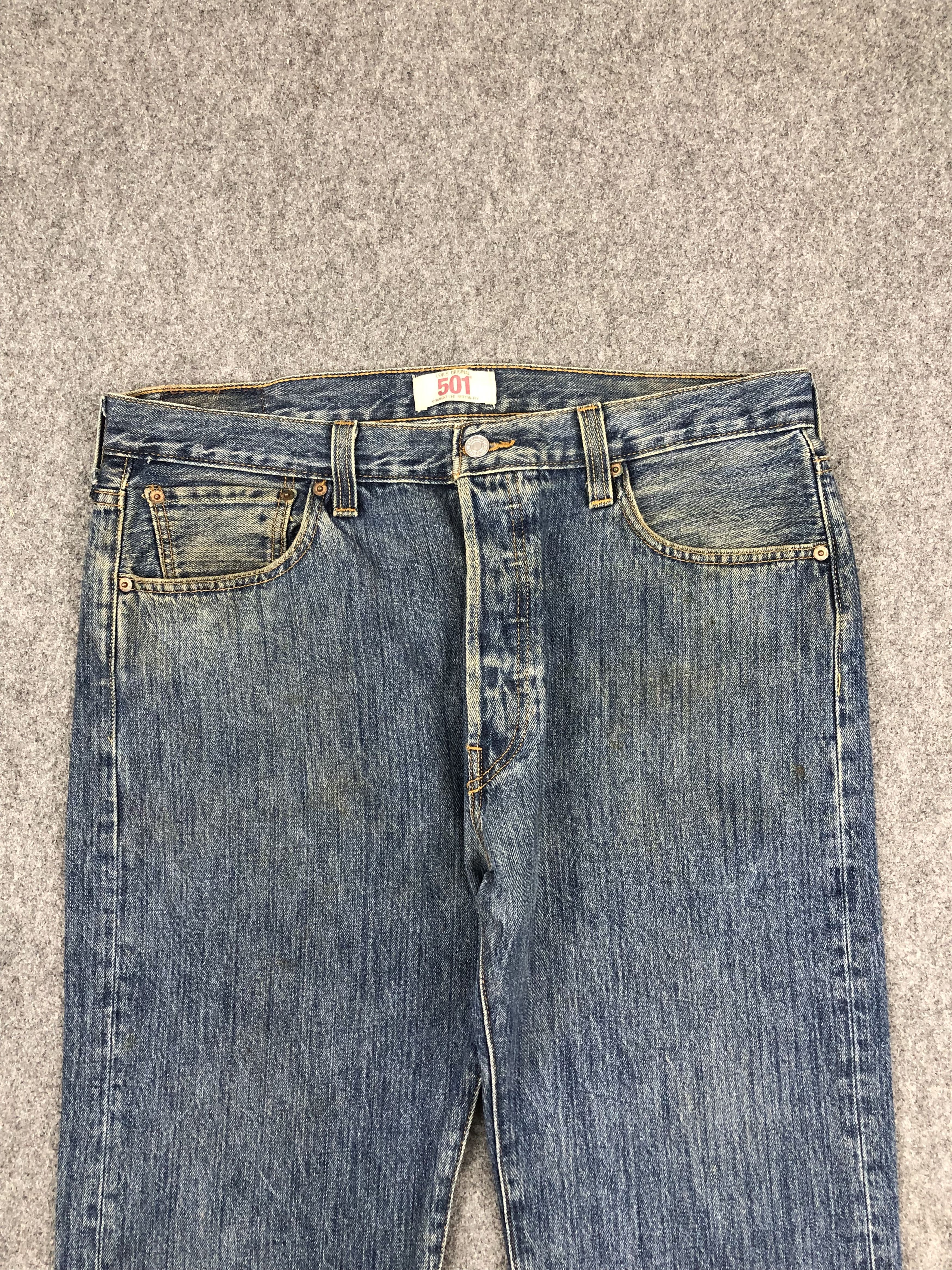 Levi's Vintage Levis 501 Blue Denim Jeans DP1341 Size US 37 - 2 Thumbnail