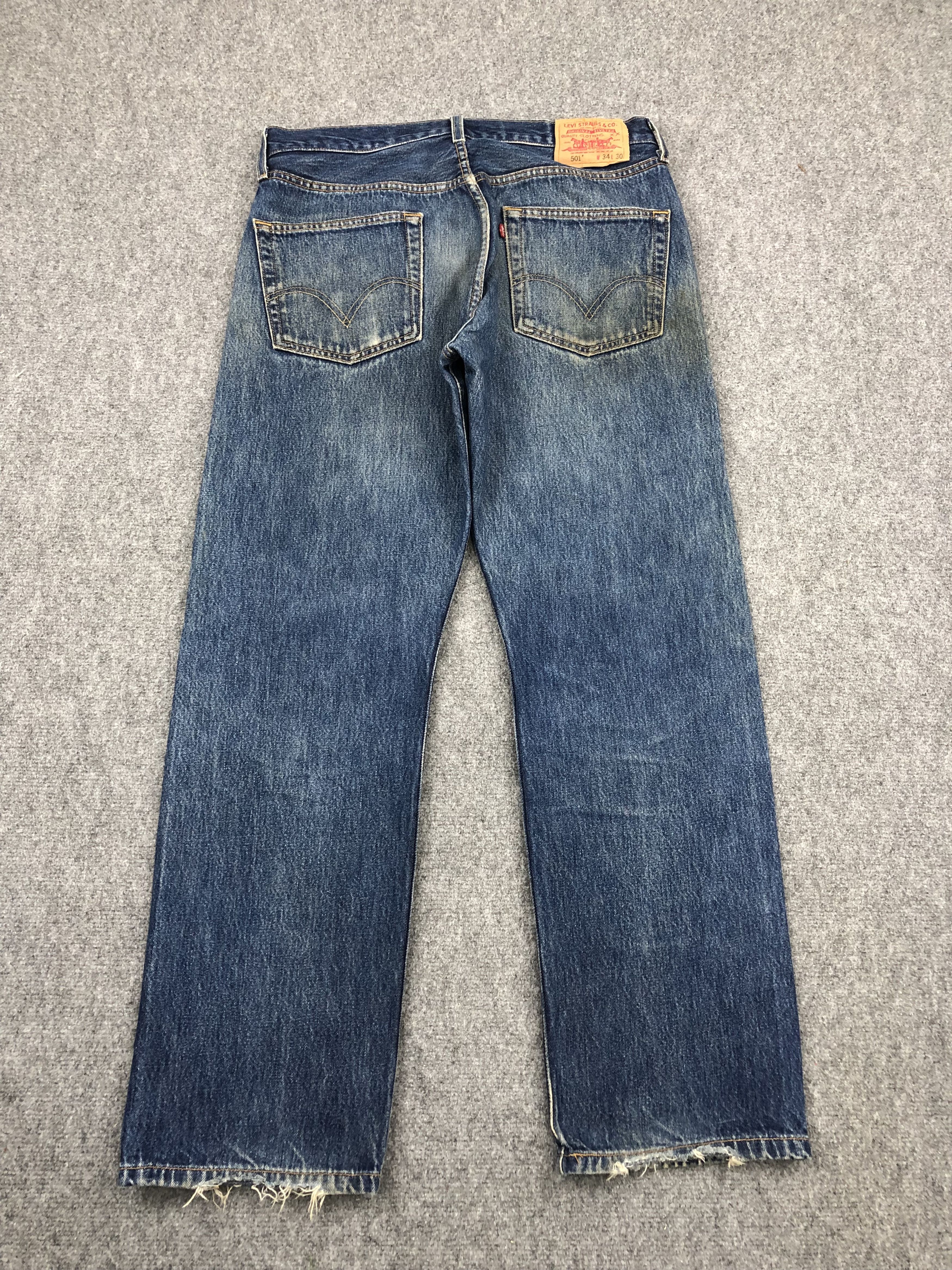 Levi's Vintage 90s Levis 501 Blue Denim Jeans DP1340 Size US 36 / EU 52 - 3 Thumbnail