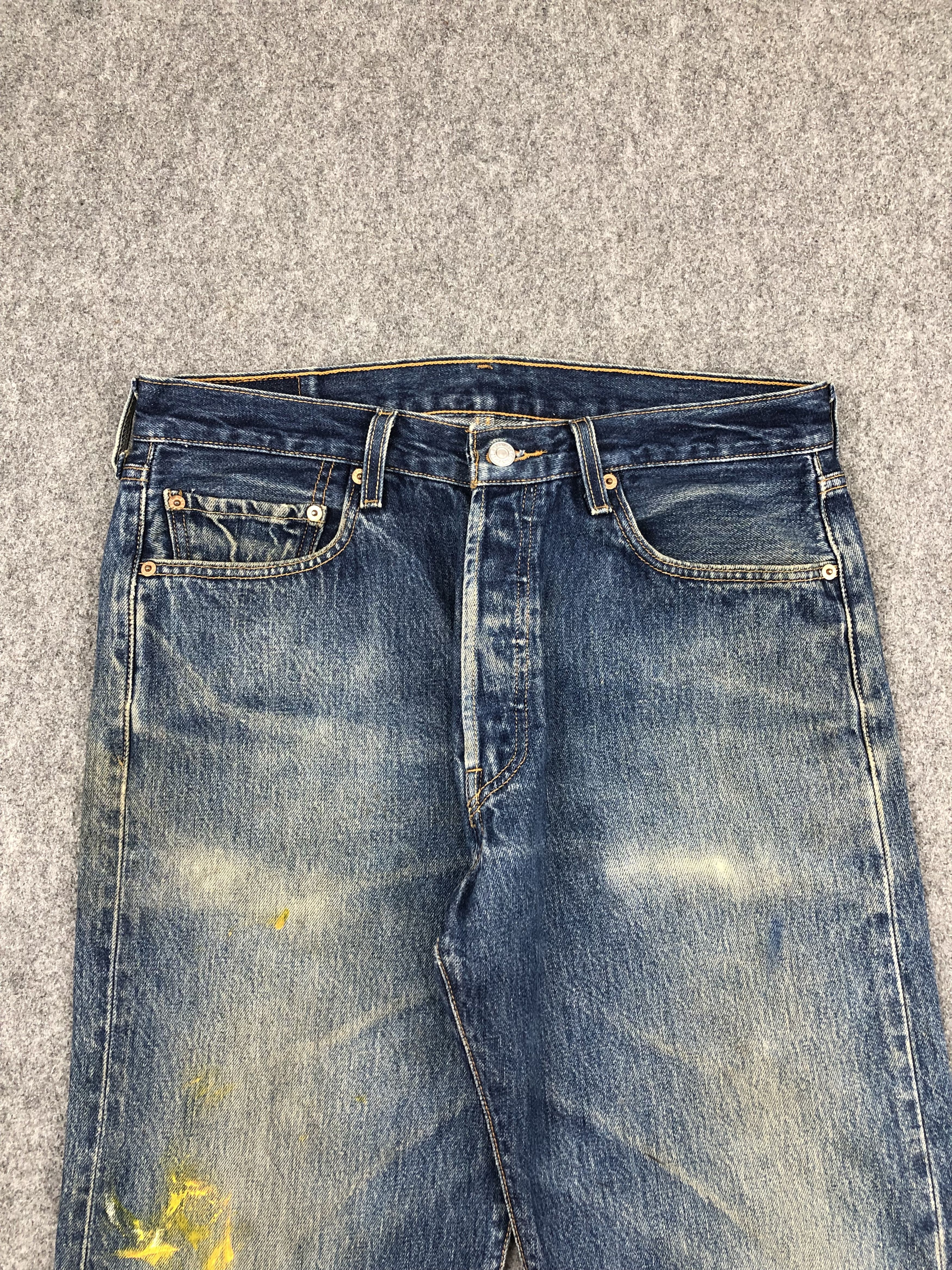 Levi's Vintage 90s Levis 501 Blue Denim Jeans DP1340 Size US 36 / EU 52 - 2 Thumbnail