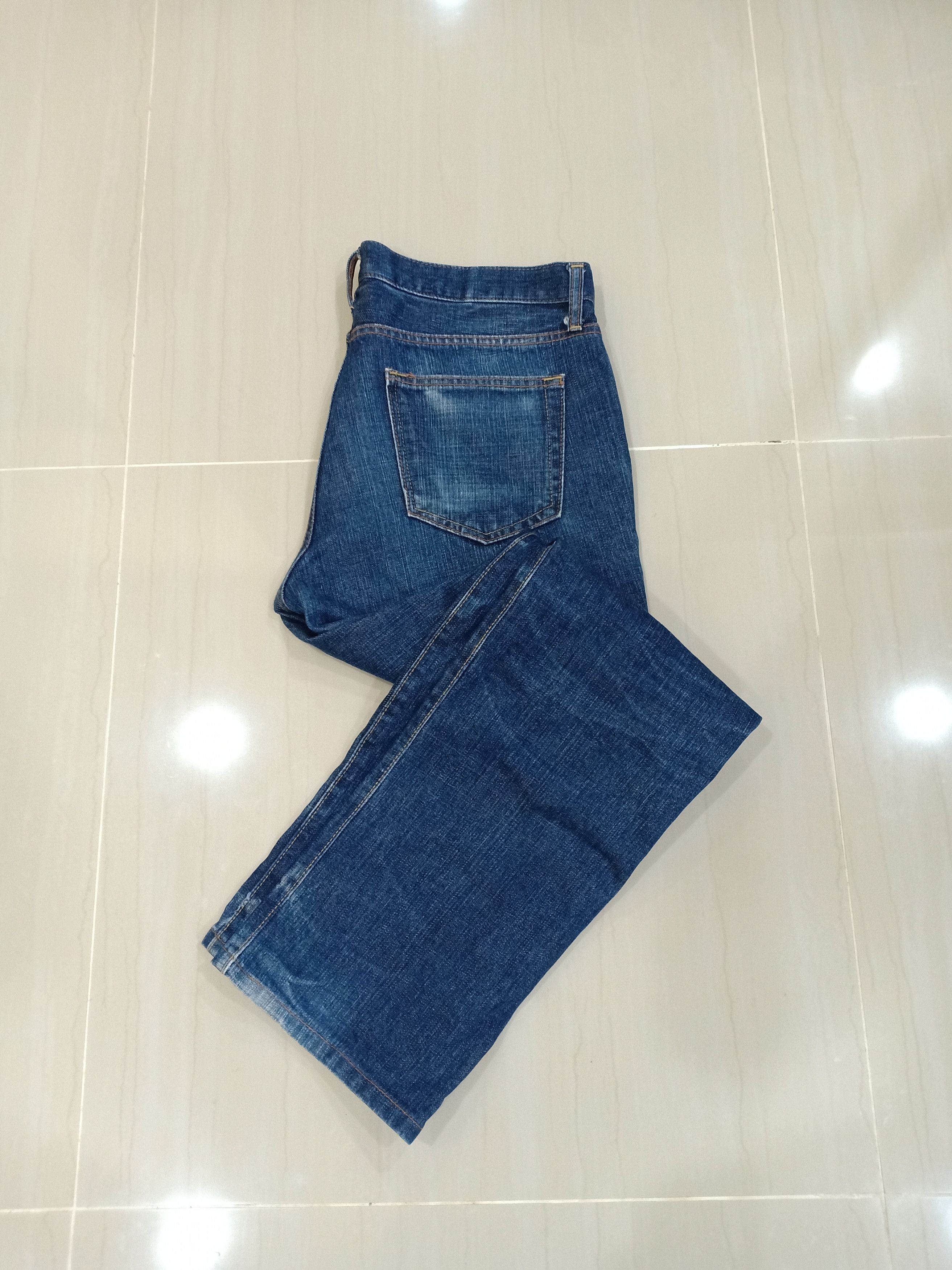 vintage denim faded dark blue