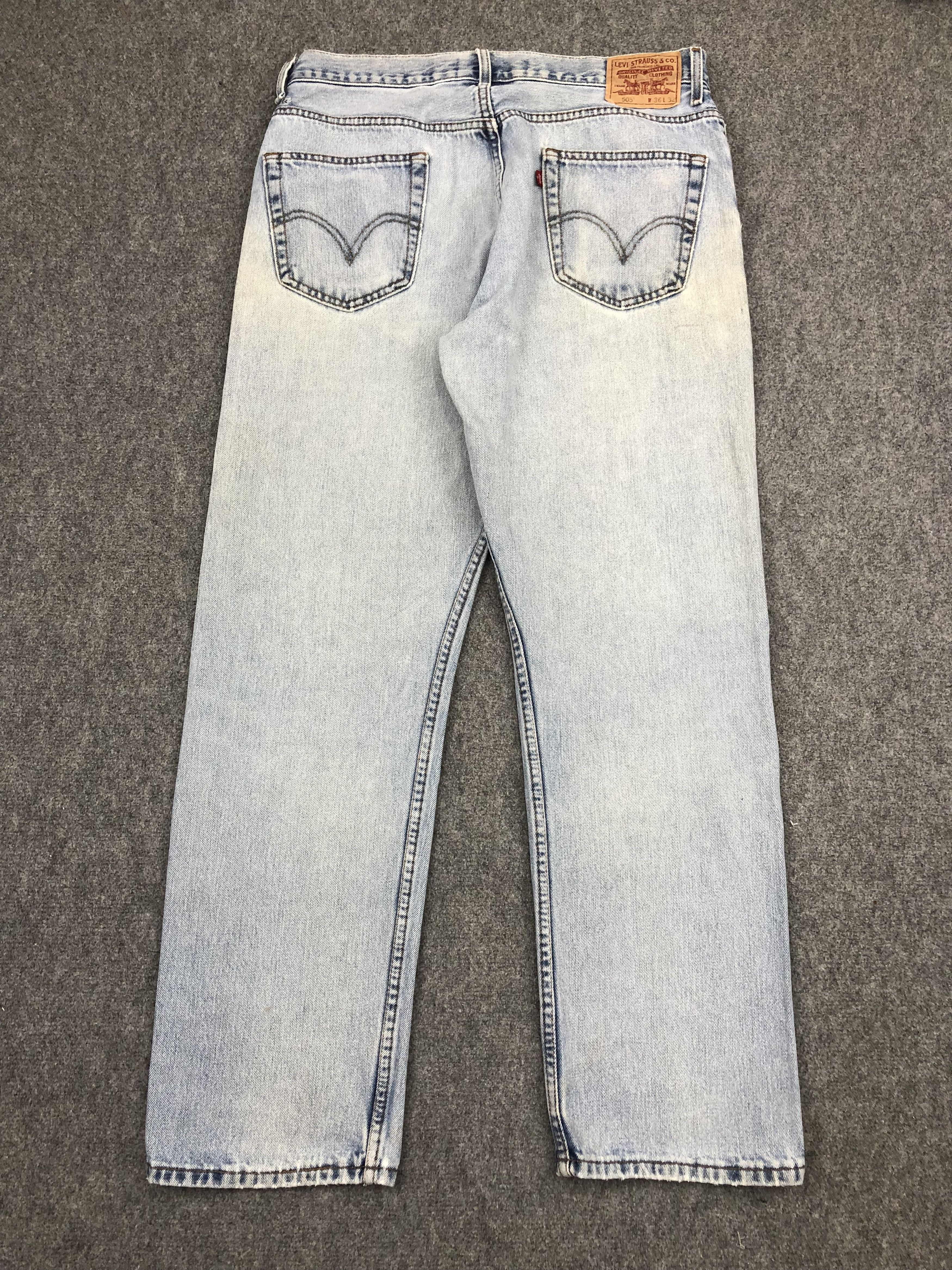 Levi's Vintage Levis 505 Regular Fit Jeans DP1364 Size US 36 / EU 52 - 3 Thumbnail