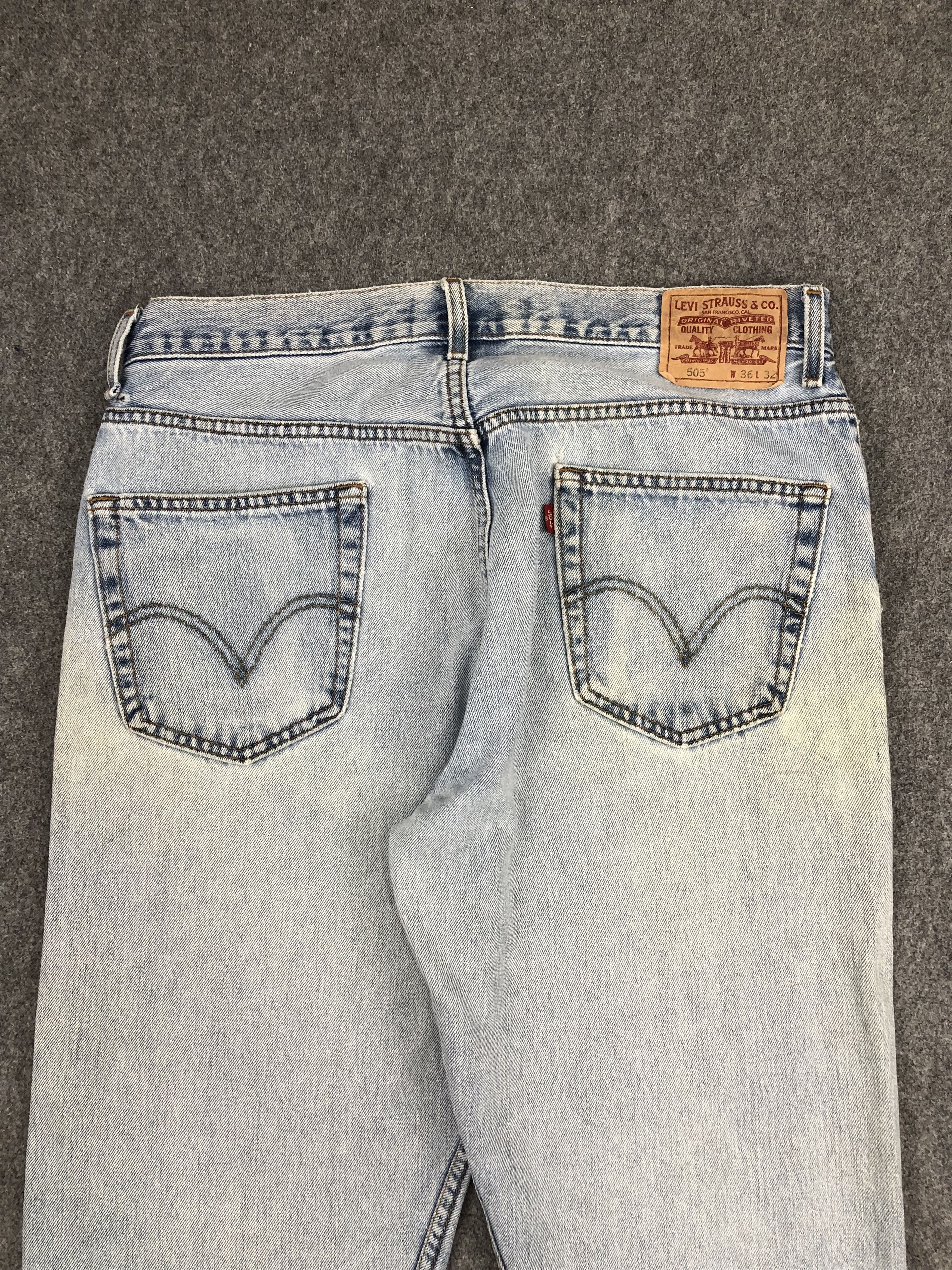 Levi's Vintage Levis 505 Regular Fit Jeans DP1364 Size US 36 / EU 52 - 4 Thumbnail