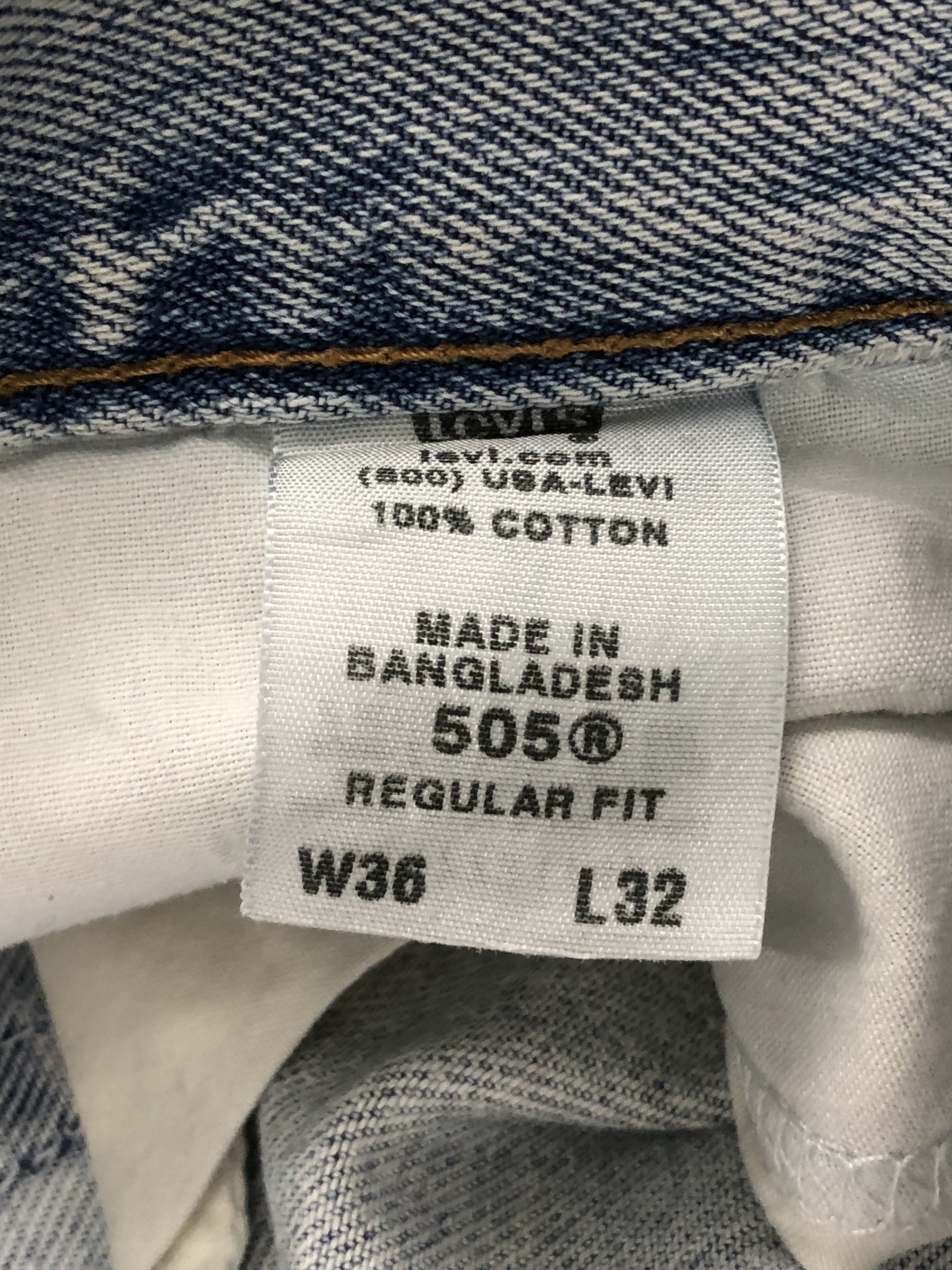 Levi's Vintage Levis 505 Regular Fit Jeans DP1364 Size US 36 / EU 52 - 8 Thumbnail