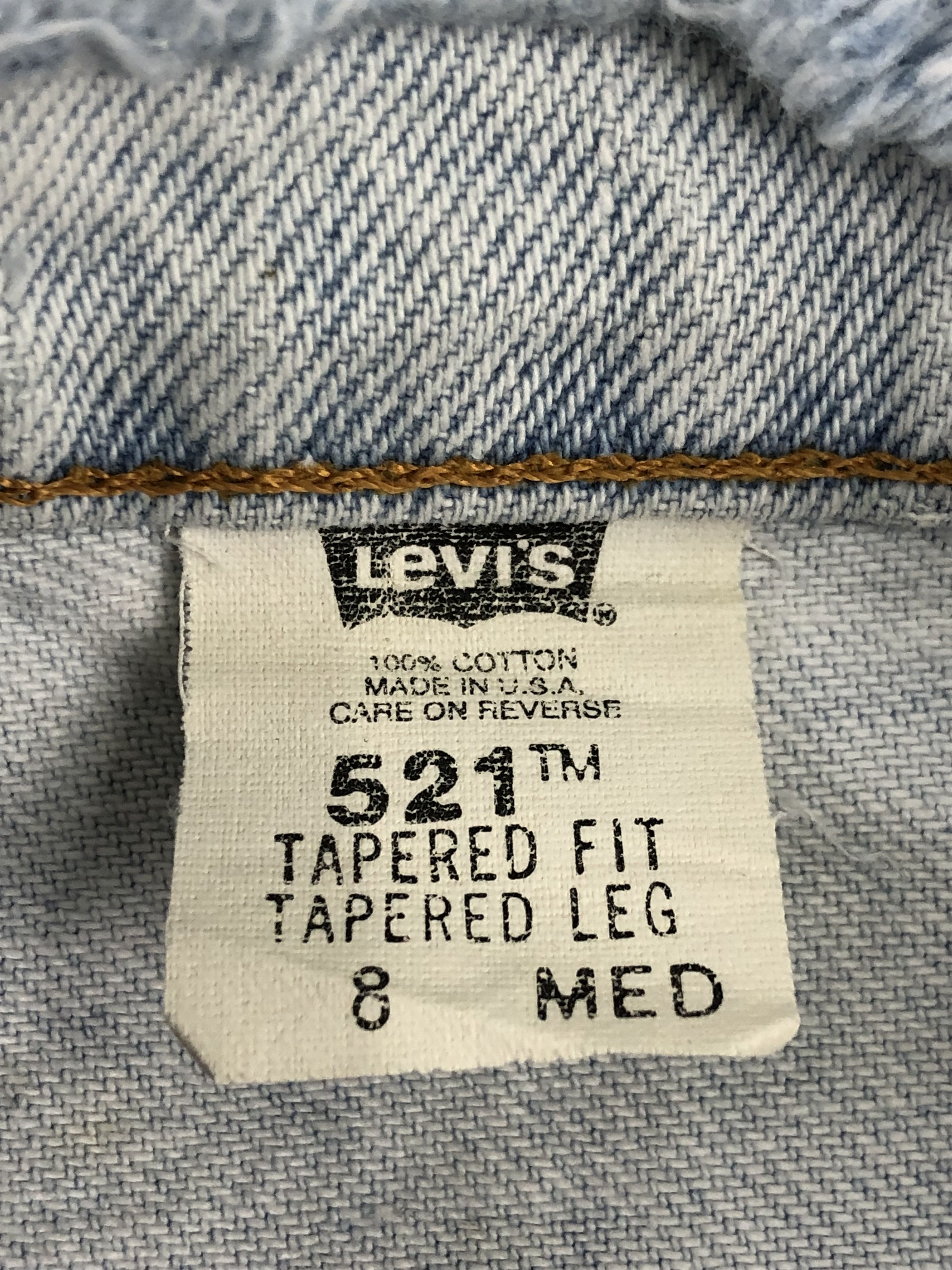 Levi's Light Wash Vintage 90s Levis 521 Jeans DP1369 Size US 28 / EU 44 - 6 Thumbnail