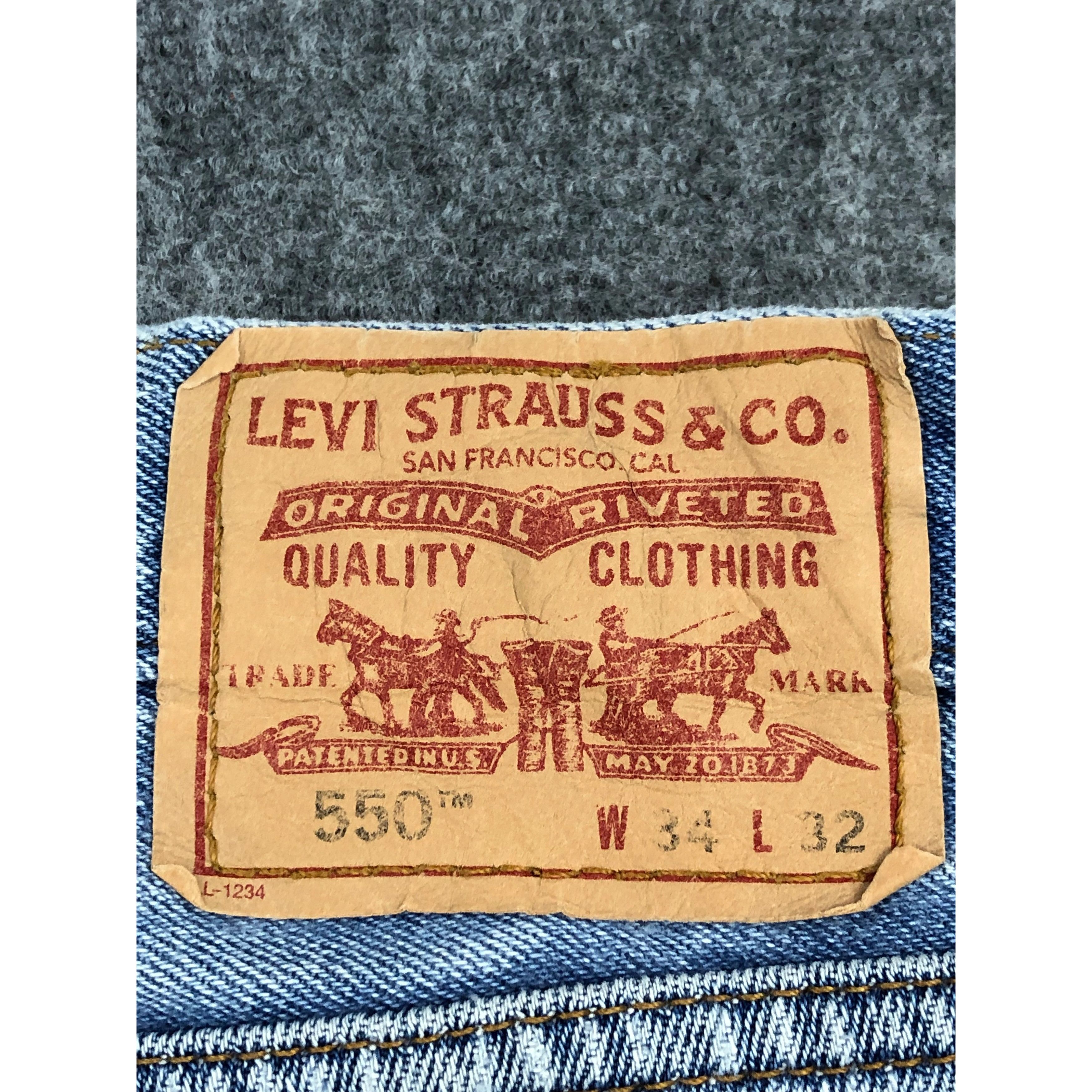 Levi's Vintage Levis 550 Relaxed Fit Lightwash Denim DP0254 Size US 34 / EU 50 - 3 Thumbnail