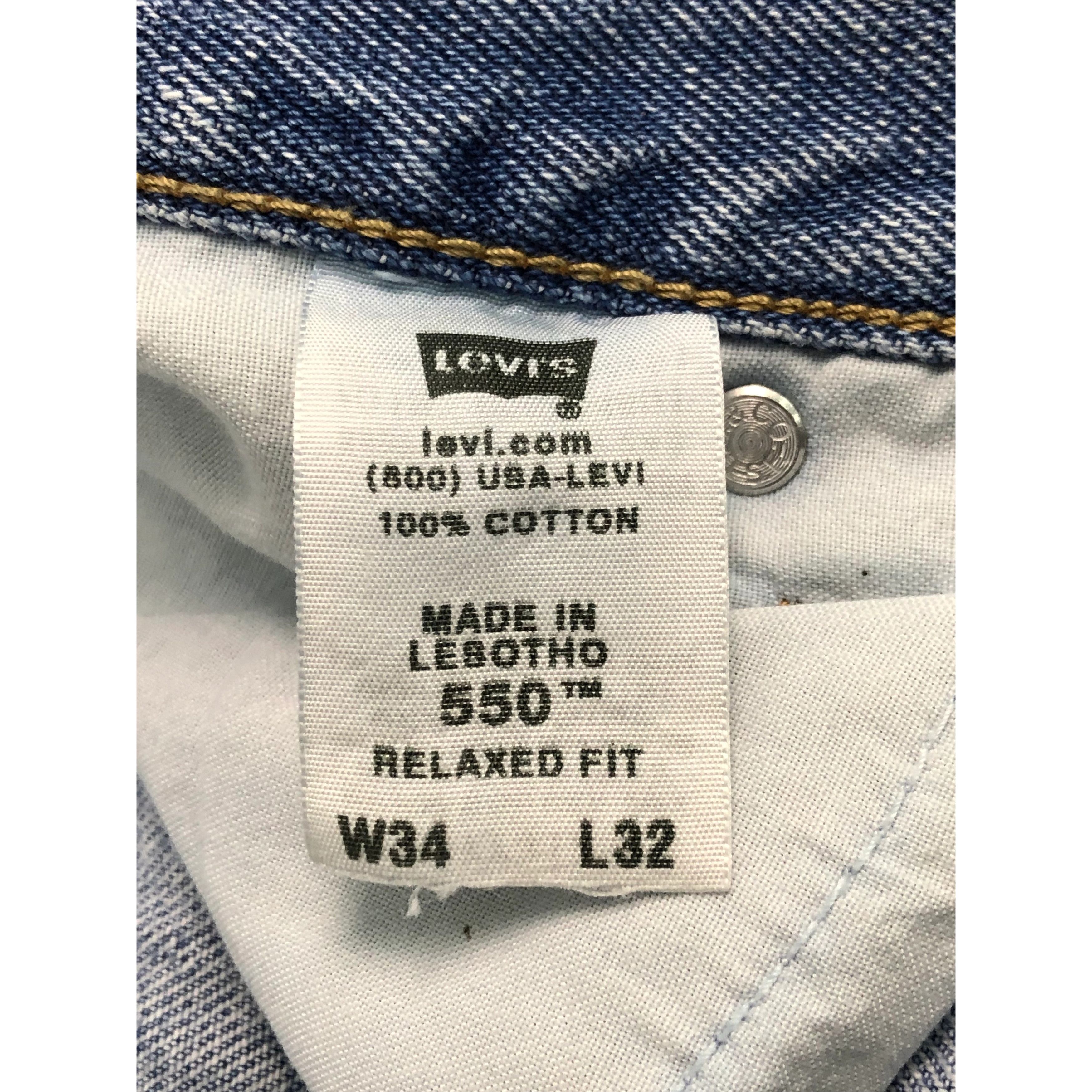 Levi's Vintage Levis 550 Relaxed Fit Lightwash Denim DP0254 Size US 34 / EU 50 - 4 Thumbnail