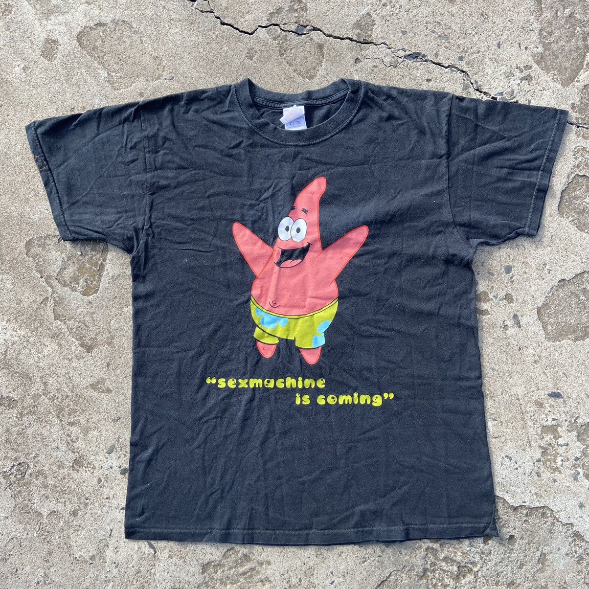Nickelodeon 2000s SEX MACHINE PATRICK STAR VINTAGE SPONGEBOB TEE - № 552 Size US L / EU 52-54 / 3 - 2 Thumbnail