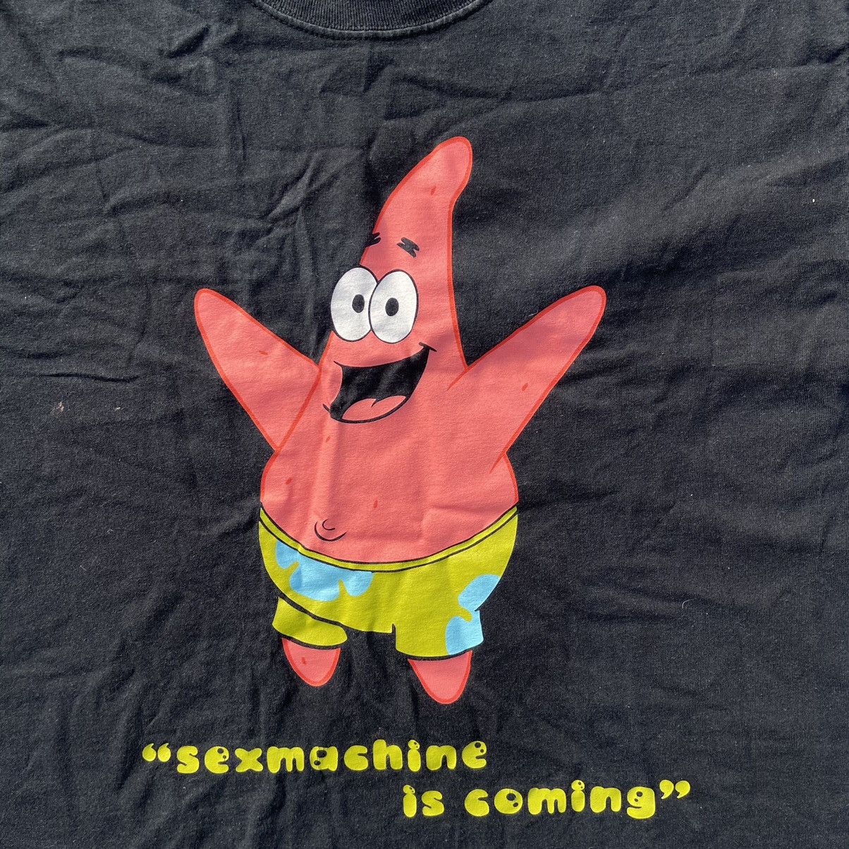 Nickelodeon 2000s SEX MACHINE PATRICK STAR VINTAGE SPONGEBOB TEE - № 552 Size US L / EU 52-54 / 3 - 5 Thumbnail